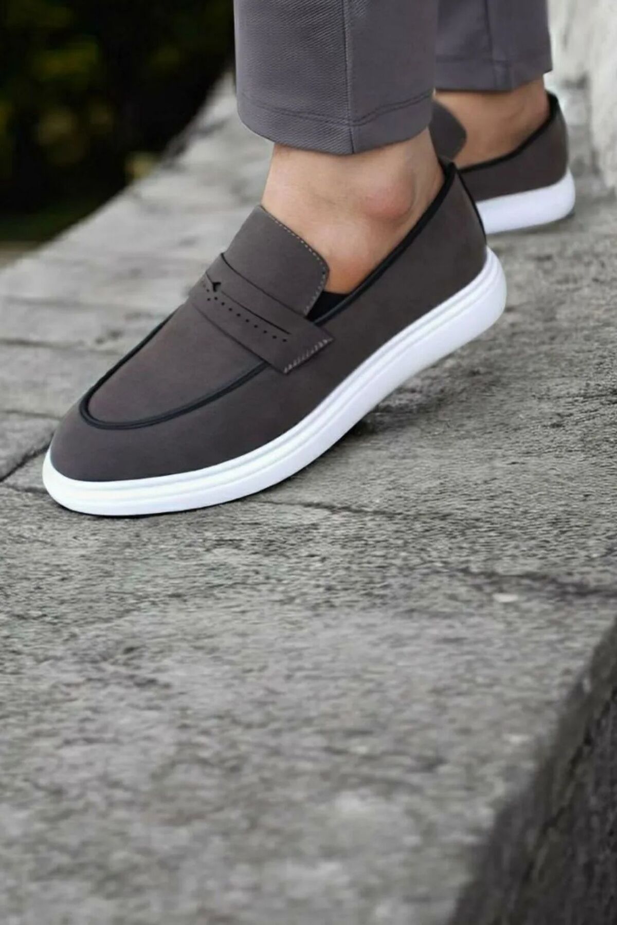 RONX Hafif Spor Tabanlı Sneaker Taban Mokasen Erkek Günlük Loafer