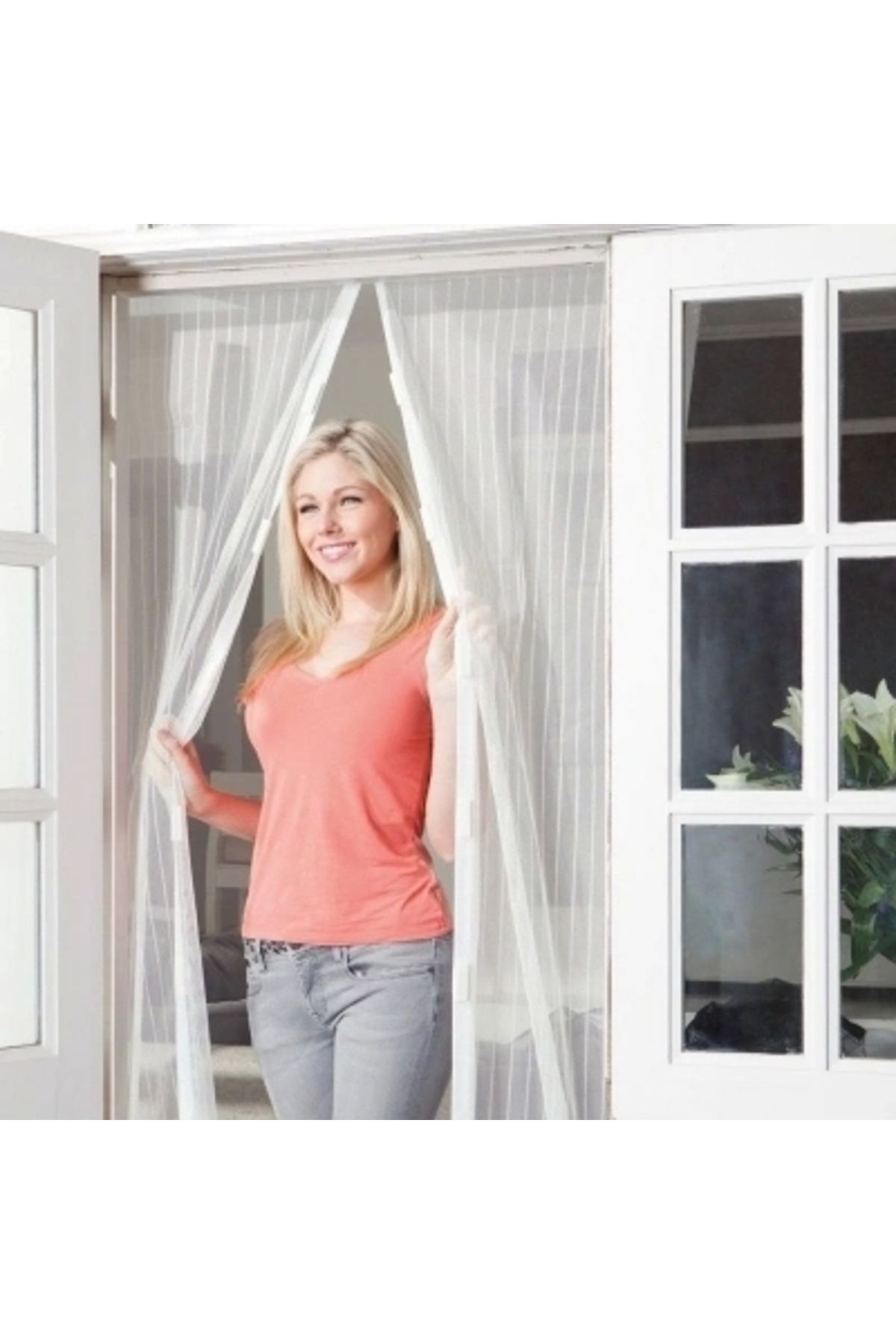 shopwave MIKNATISLI TÜL KAPI SİNEKLİK 105X205CM (5047)