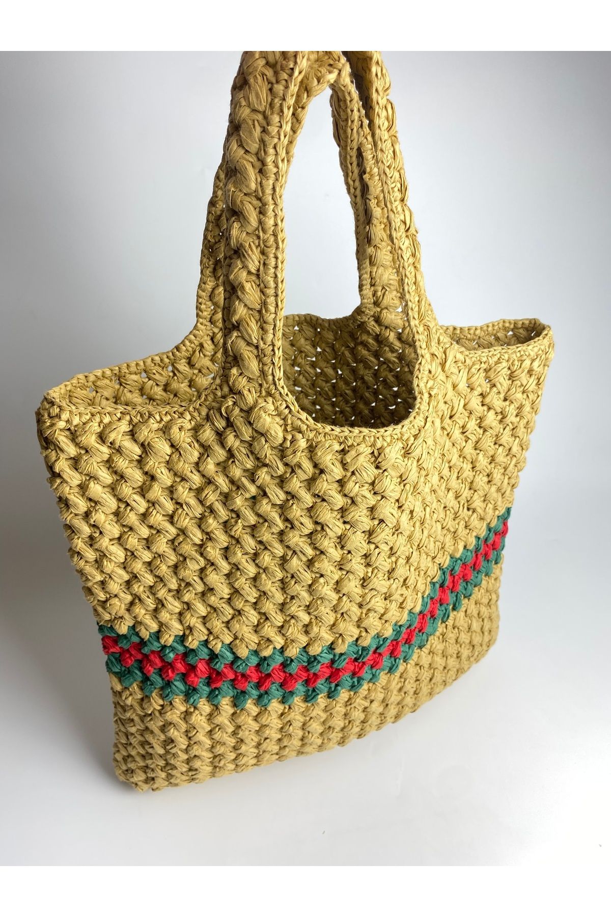 By Aynur Kos Handmade Rafya İpten Günlük Çanta