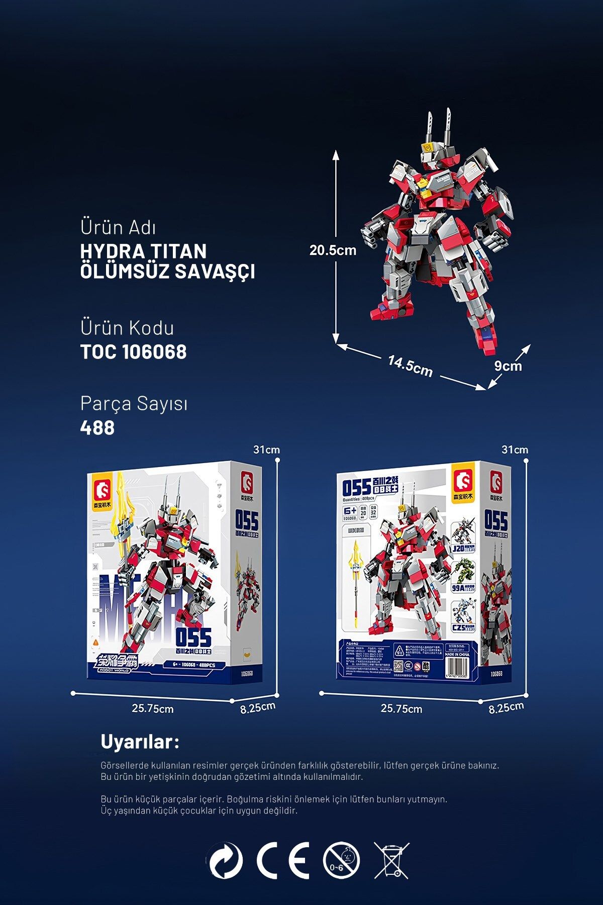 Sembo Block-Hydra Titan Immortal Warrior Robot Building Block Set 5
