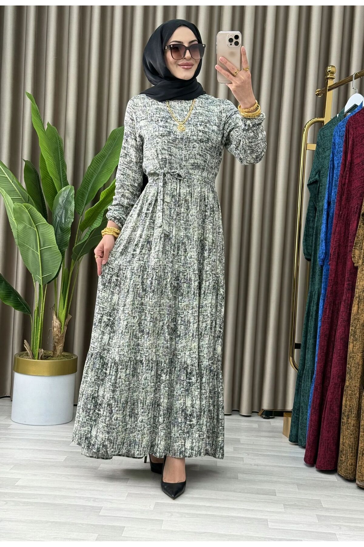 CYM Butik Tesettür Yazlık Viskon Büyük Beden Elbise