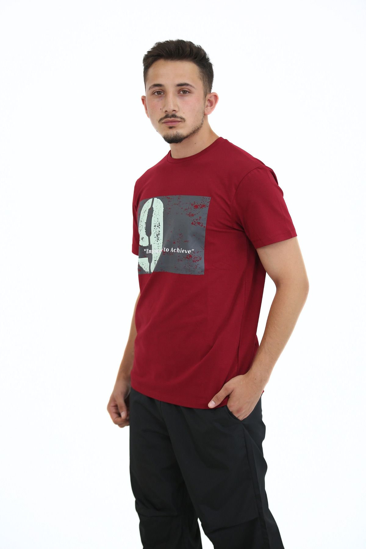Lorenzo Mazzoli T-shirt Premium Kalite, Comfort Fit, Modern Baskılı Düz Renk Tişört
