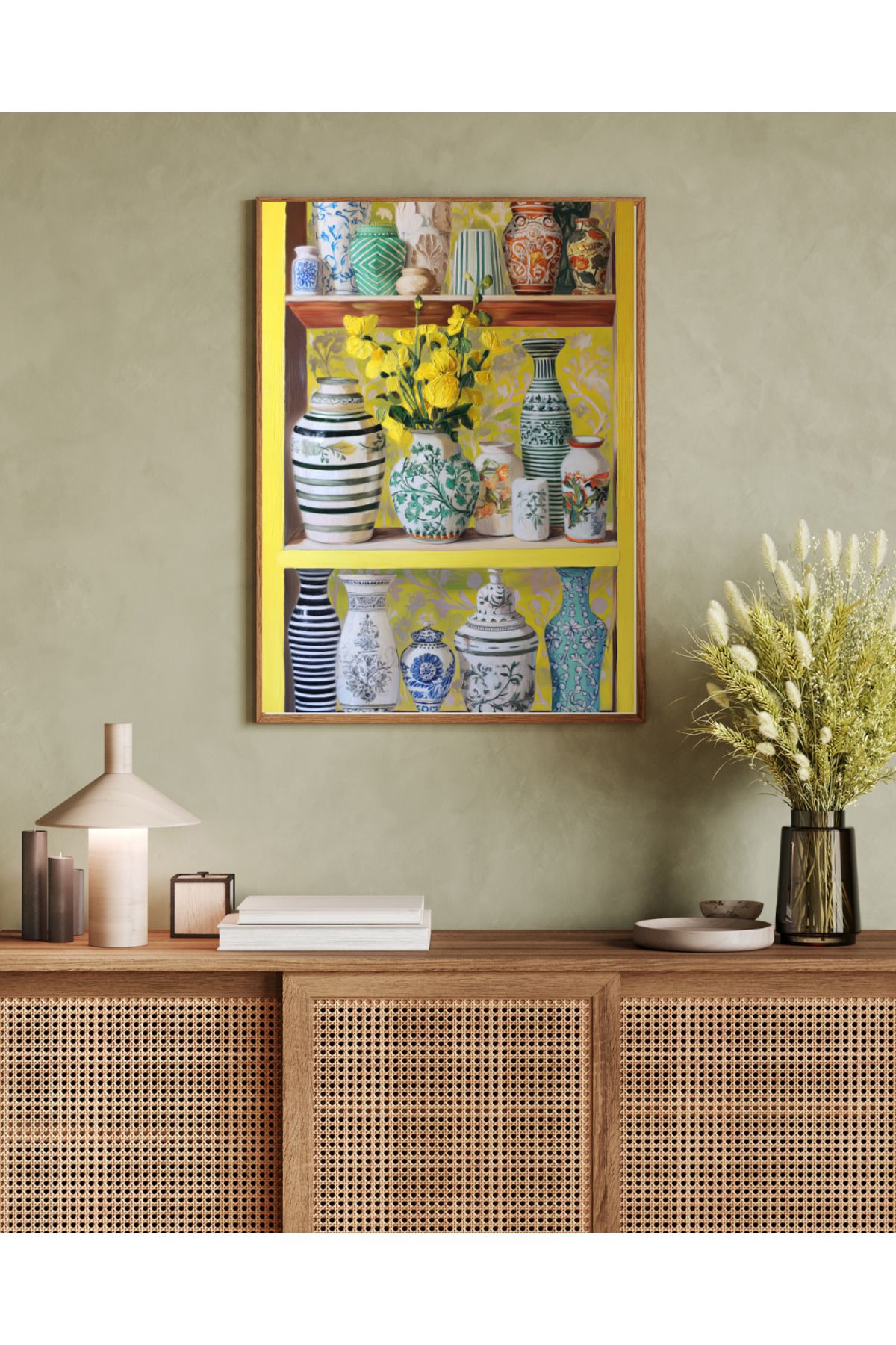 woodhomeworks tek parça salon ofis dekor tablo