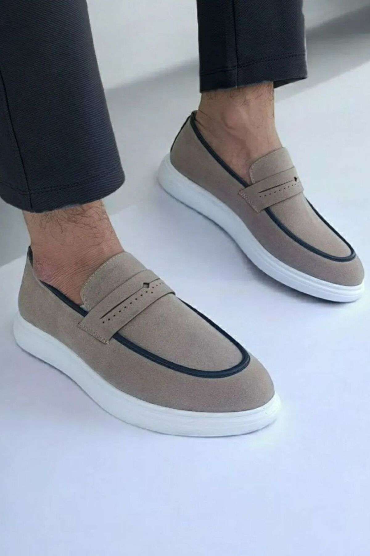 RONX Hafif Spor Tabanlı Sneaker Taban Mokasen Erkek Günlük Loafer