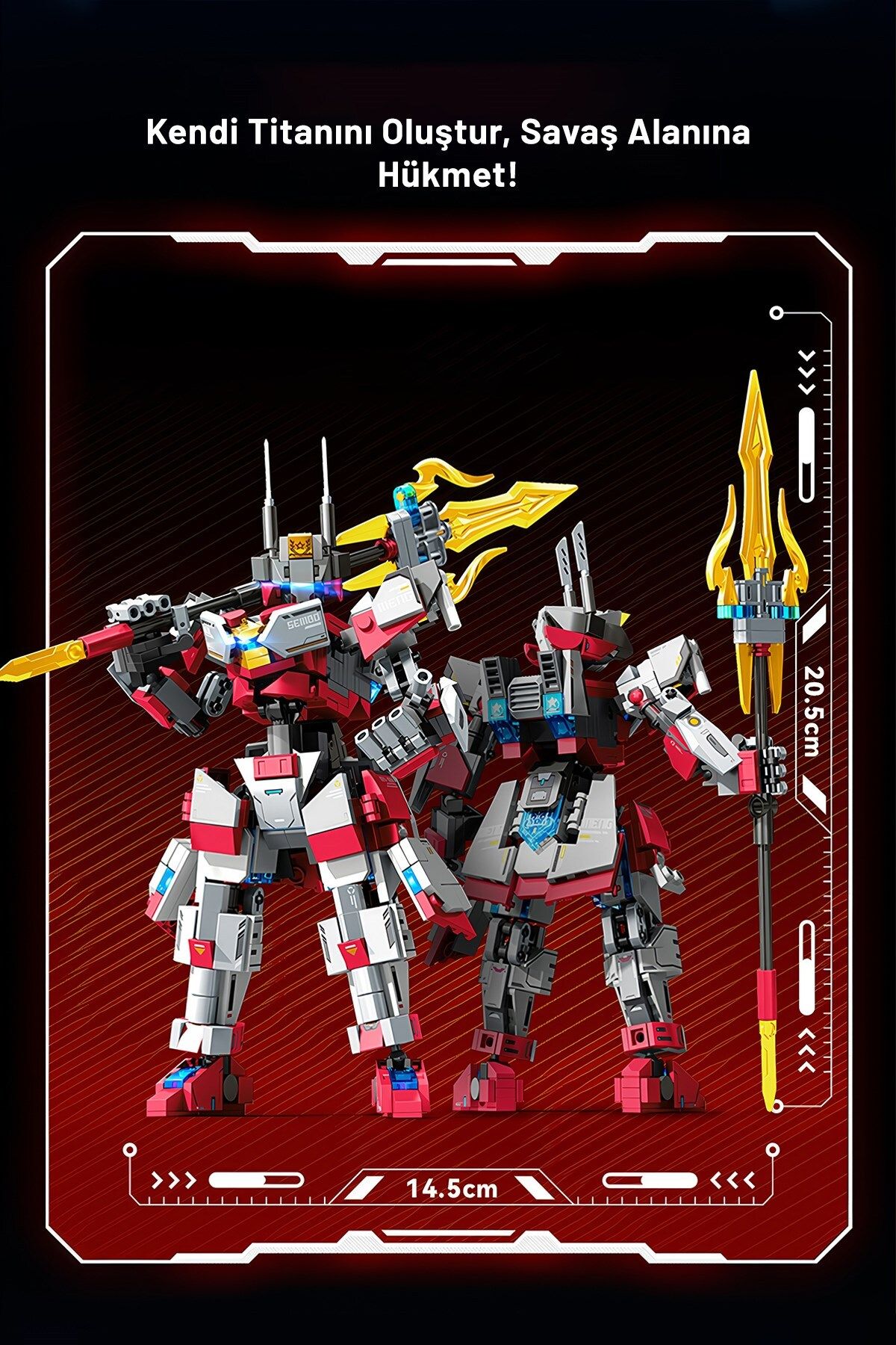 Sembo Block-Hydra Titan Immortal Warrior Robot Building Block Set 4
