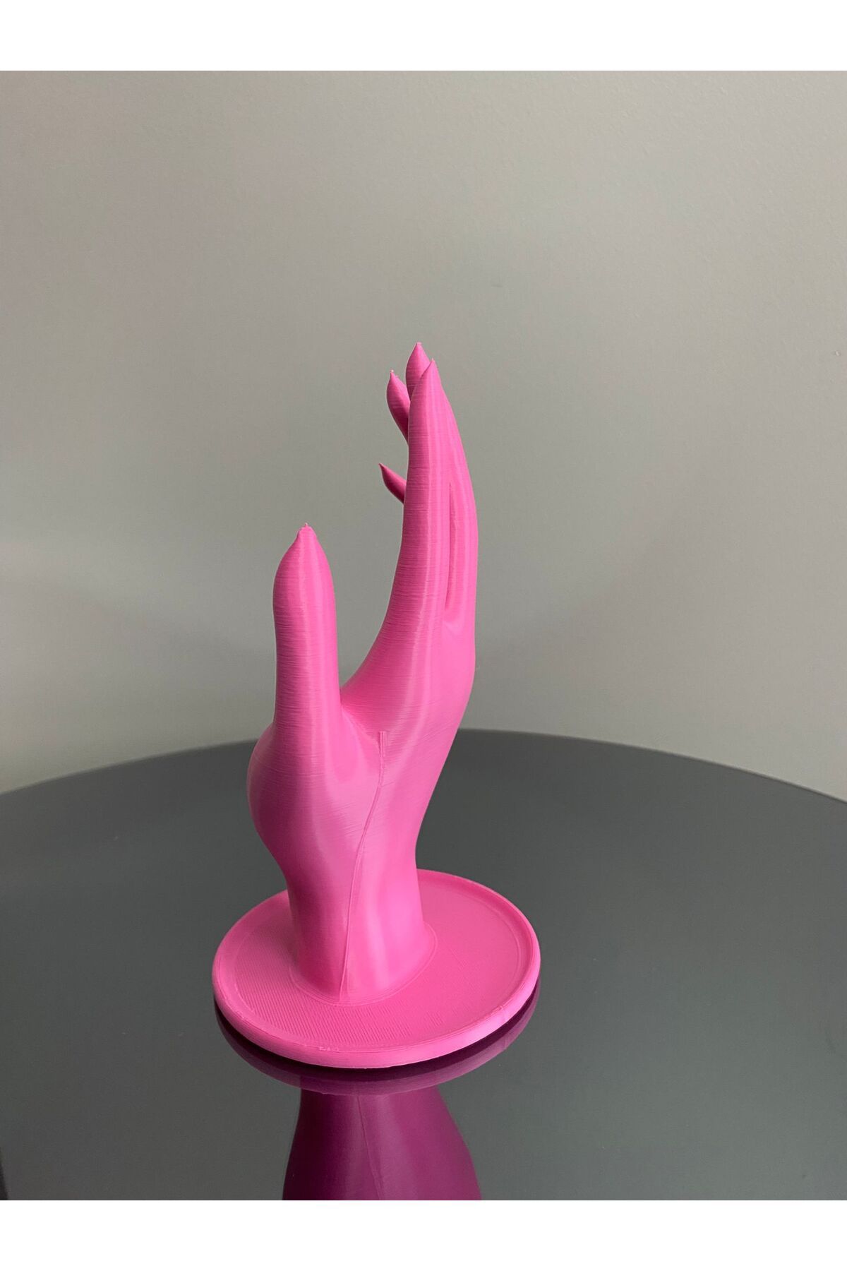 Goplast Premium 18 CM Pembe Dekoratif Beyaz El Takı Mankeni, Yüzük Standı, Ürün Sergileme Standı, Organizer