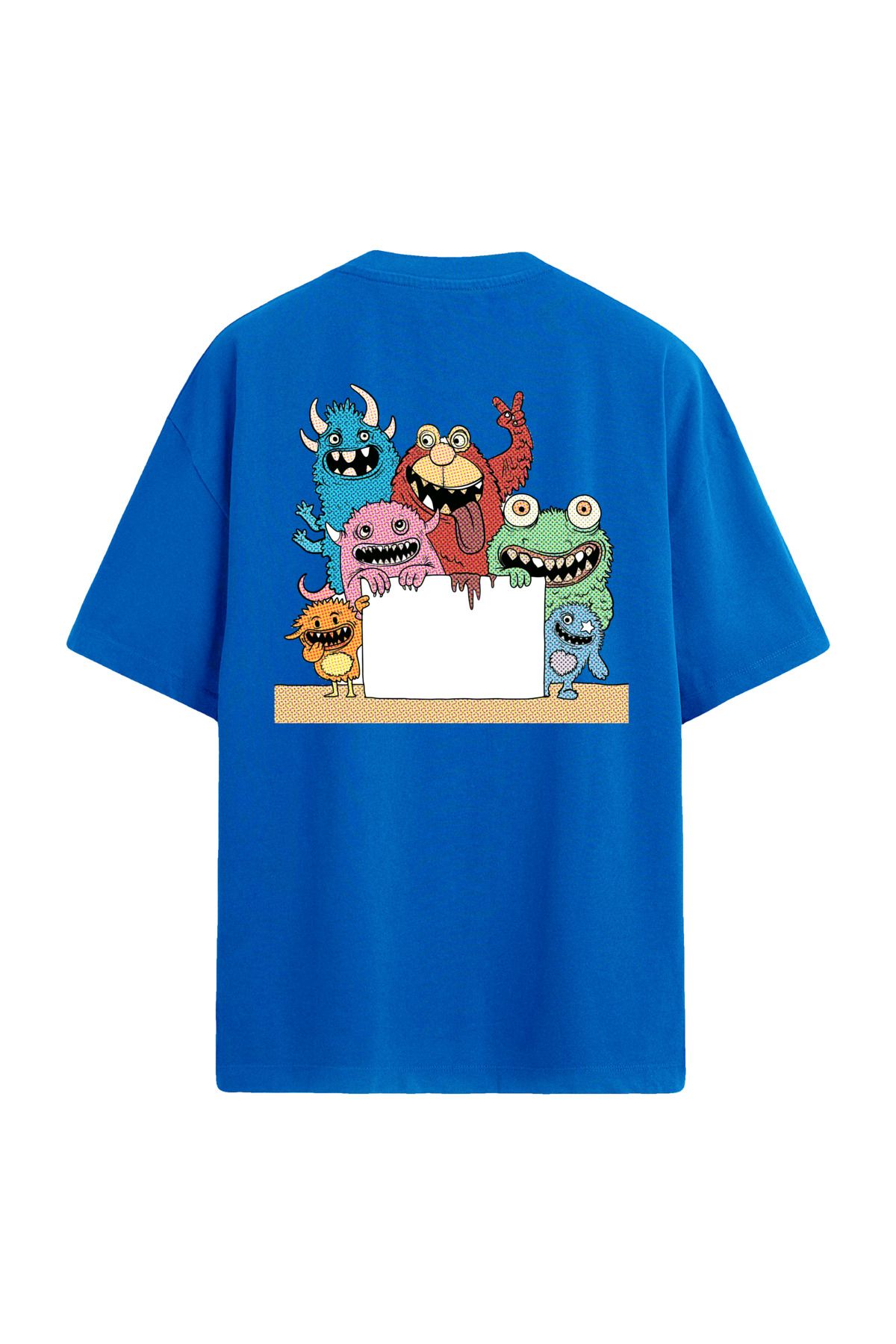Colermi Komik Canavarlar Sırt Baskılı Oversize T-Shirt