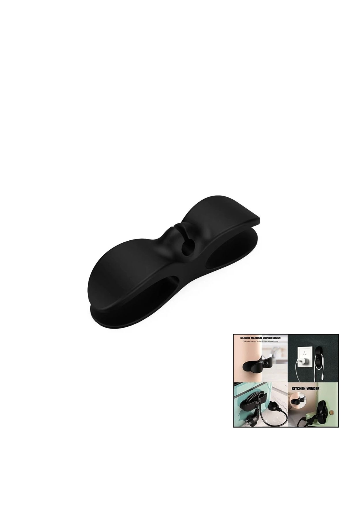 shopwave PRATİK KABLO TUTACAK - TOPARLAYICI PLASTİK - YAPIŞKANLI (5047)