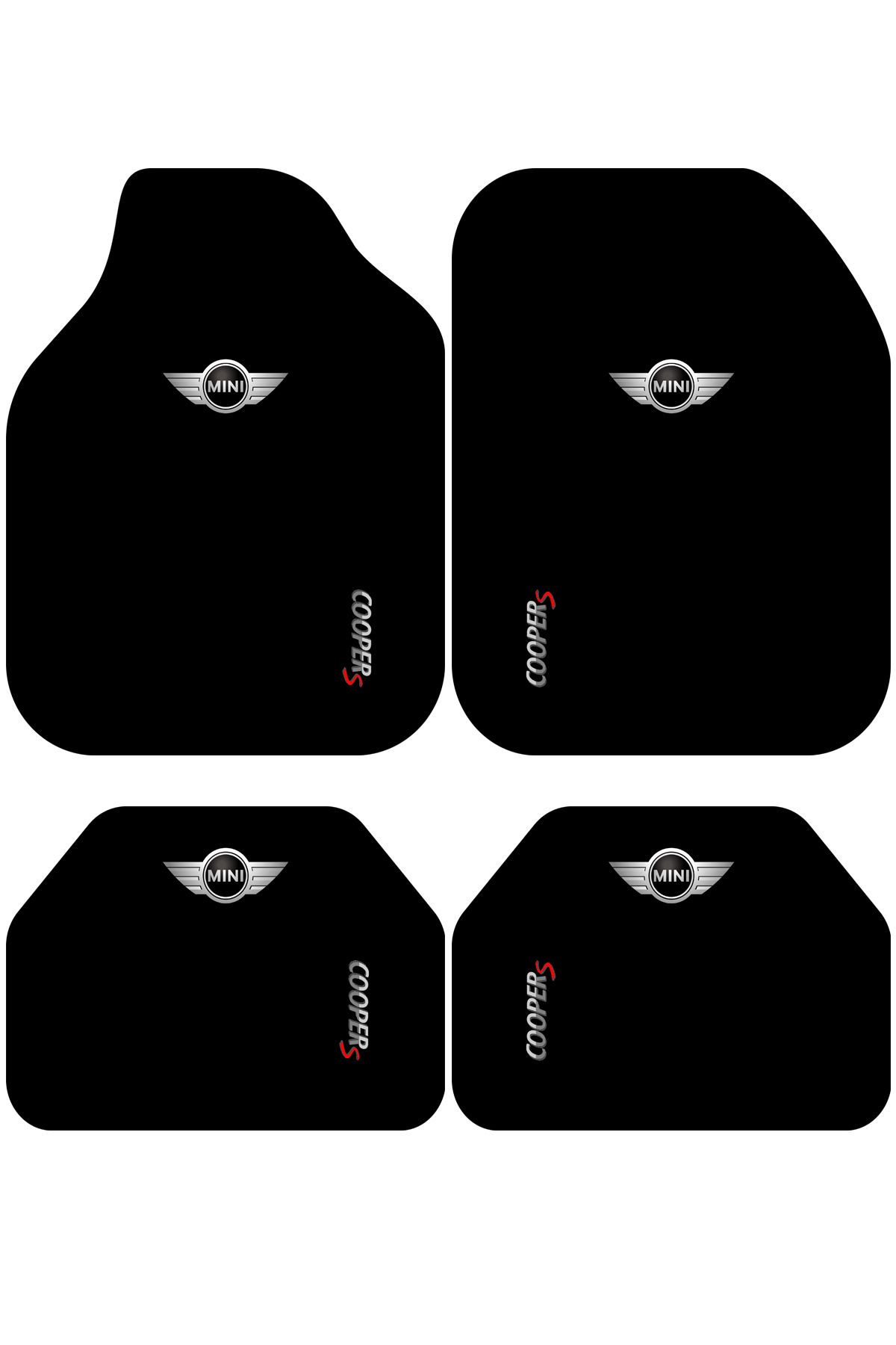 BigArts Home Mini Cooper S Dekor Oto Paspas Takımı Tüm Modellere Uyumlu Makinede Yıkanabilir Universal Kalıp