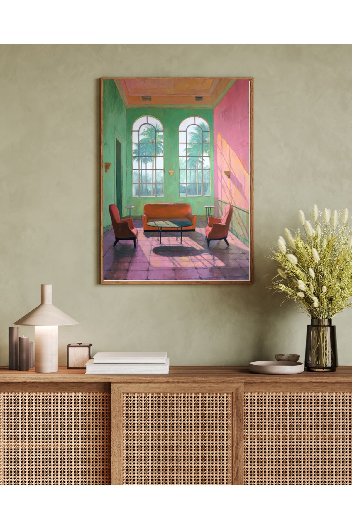 woodhomeworks tek parça salon ofis dekor tablo