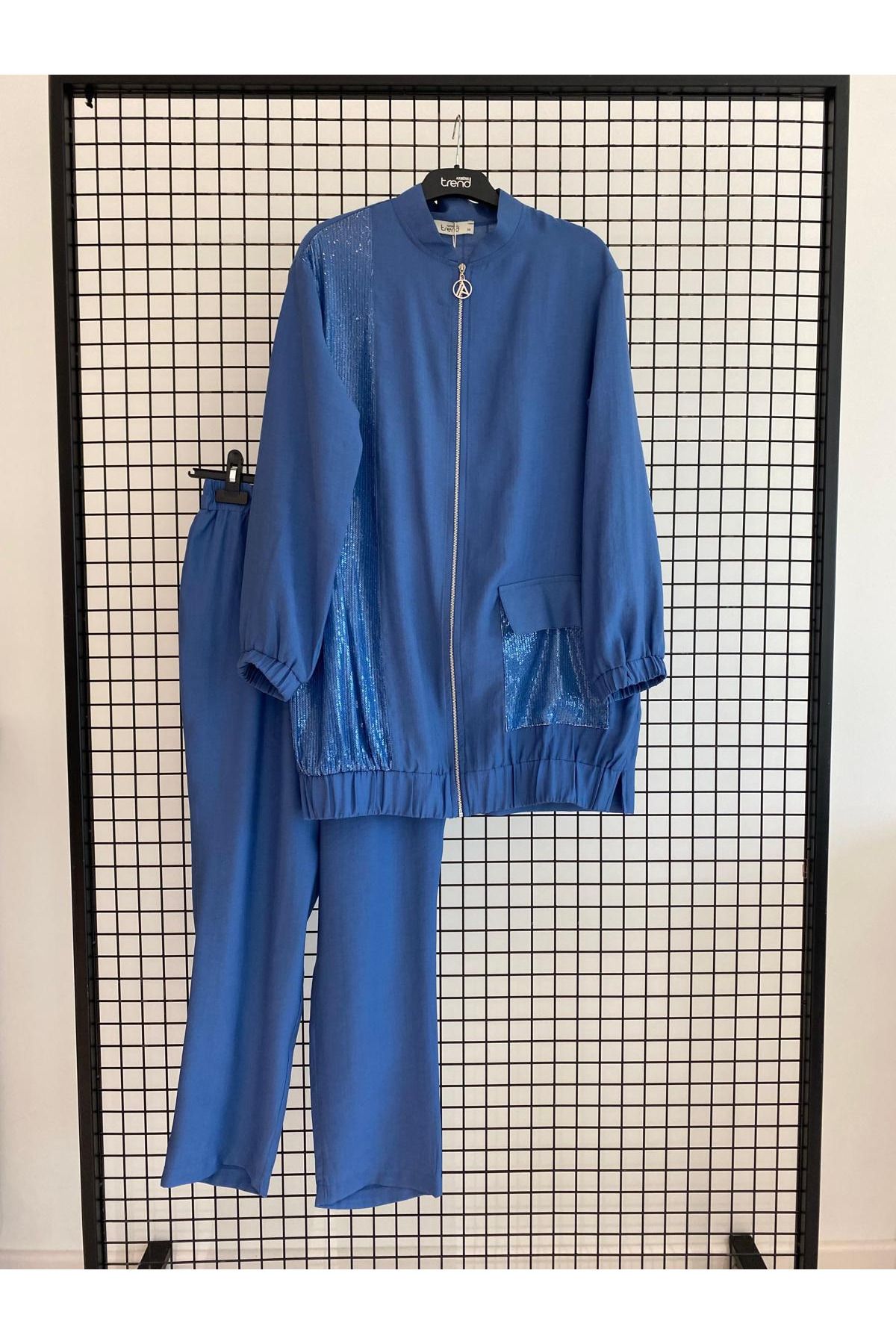 Armine Trend Yeni Sezon Pul Detaylı Pantolonlu Takım 25DSB670 MODAAYKA