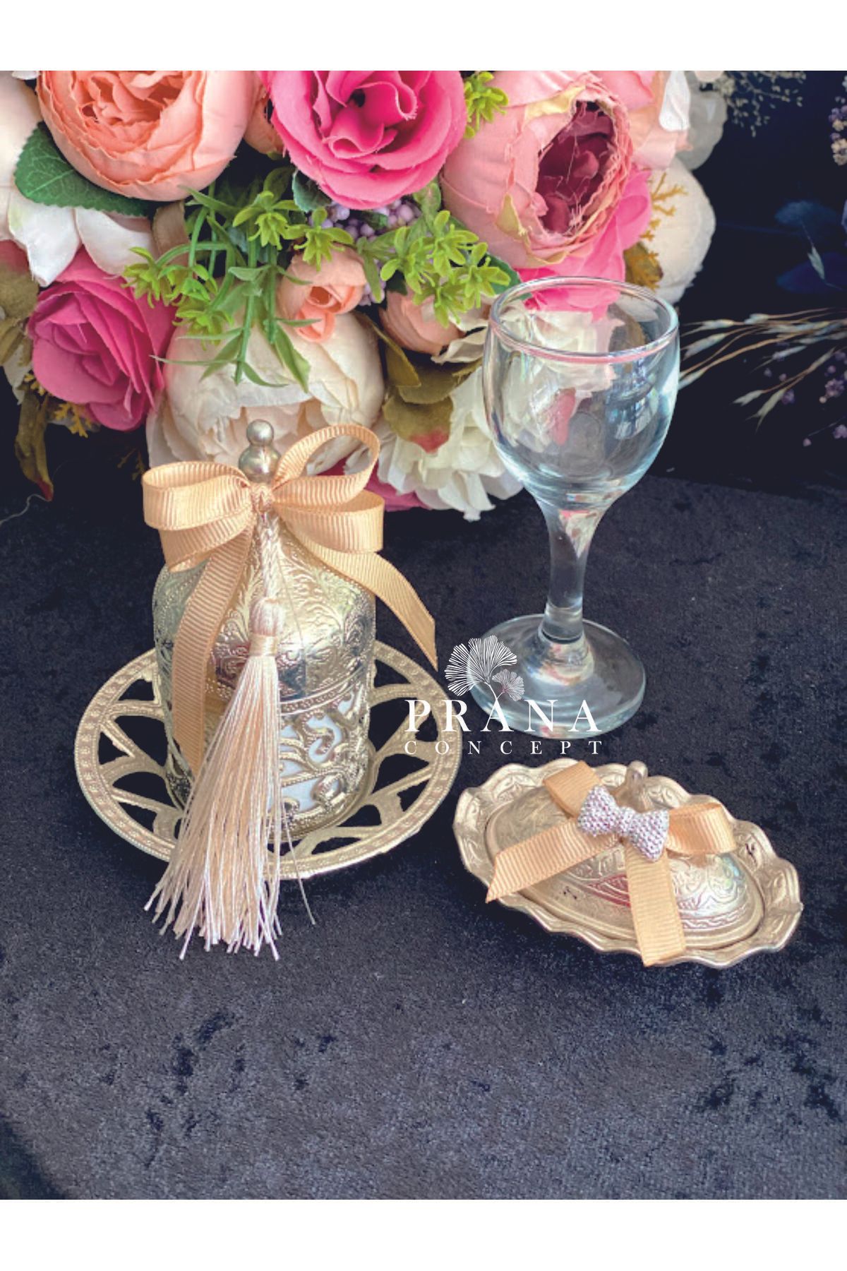 shop Damat Fincanı Tuzlu Kahve Seti Söz Tepsisi Dekoru (Damat Fincanı, Su bardağı, Lokumluk 3lü Set)