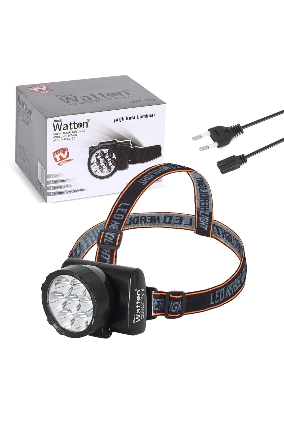 shopwave 7 Ledli Şarjlı Baret Kafa Lambası Wt-701