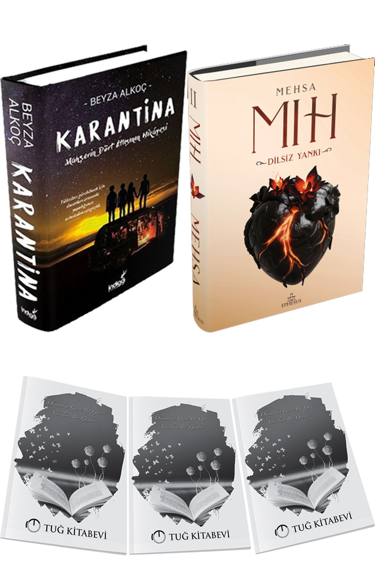 İndigo Kitap Karantina 1 Ciltli ve Mıh 2: Dilsiz Yankı Ciltli + Hediyeli