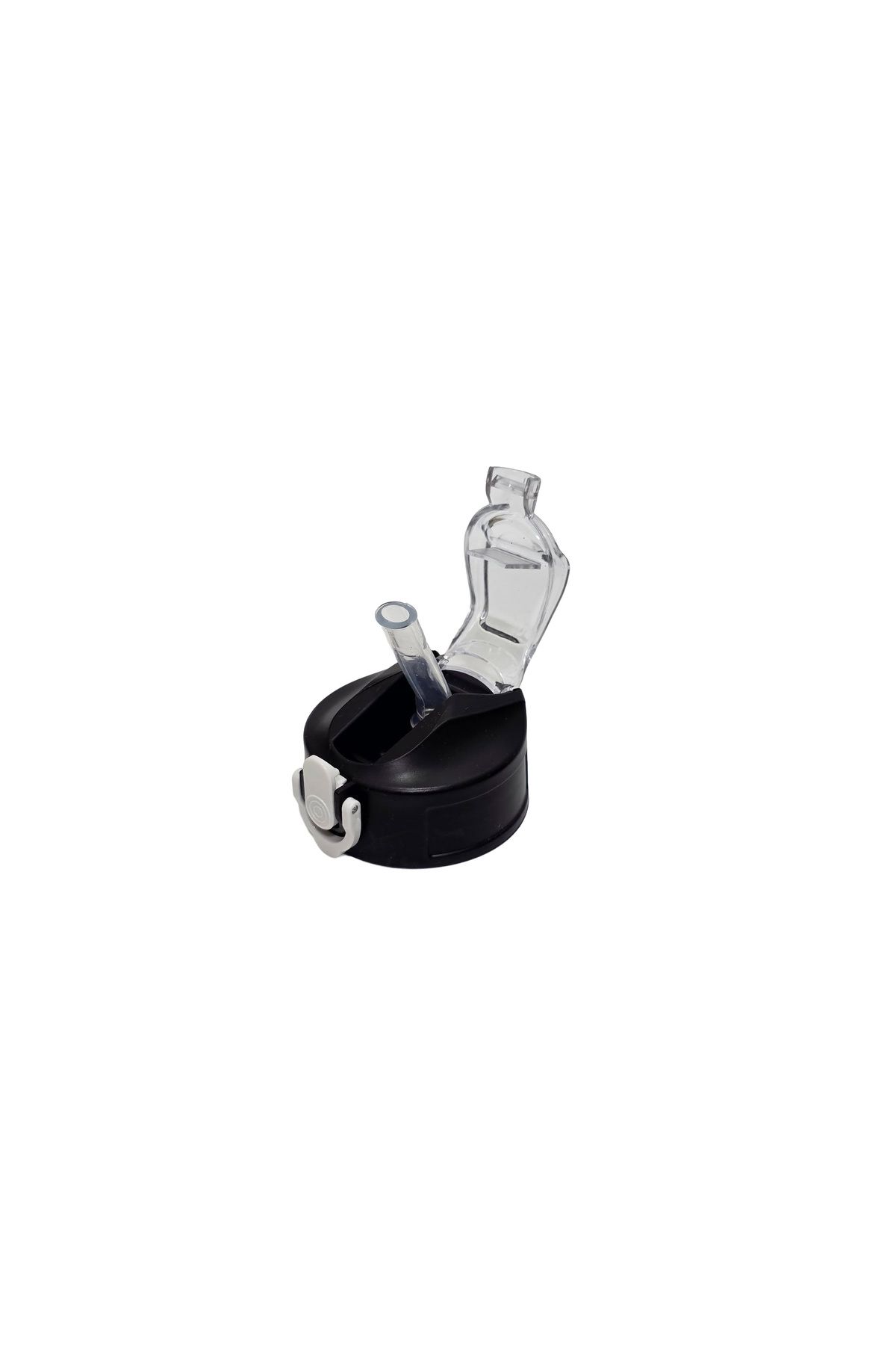 Hasyılmaz Otomatik Pipetli Su Matarası Yedek Kapağı 57mm Siyah-Beyaz