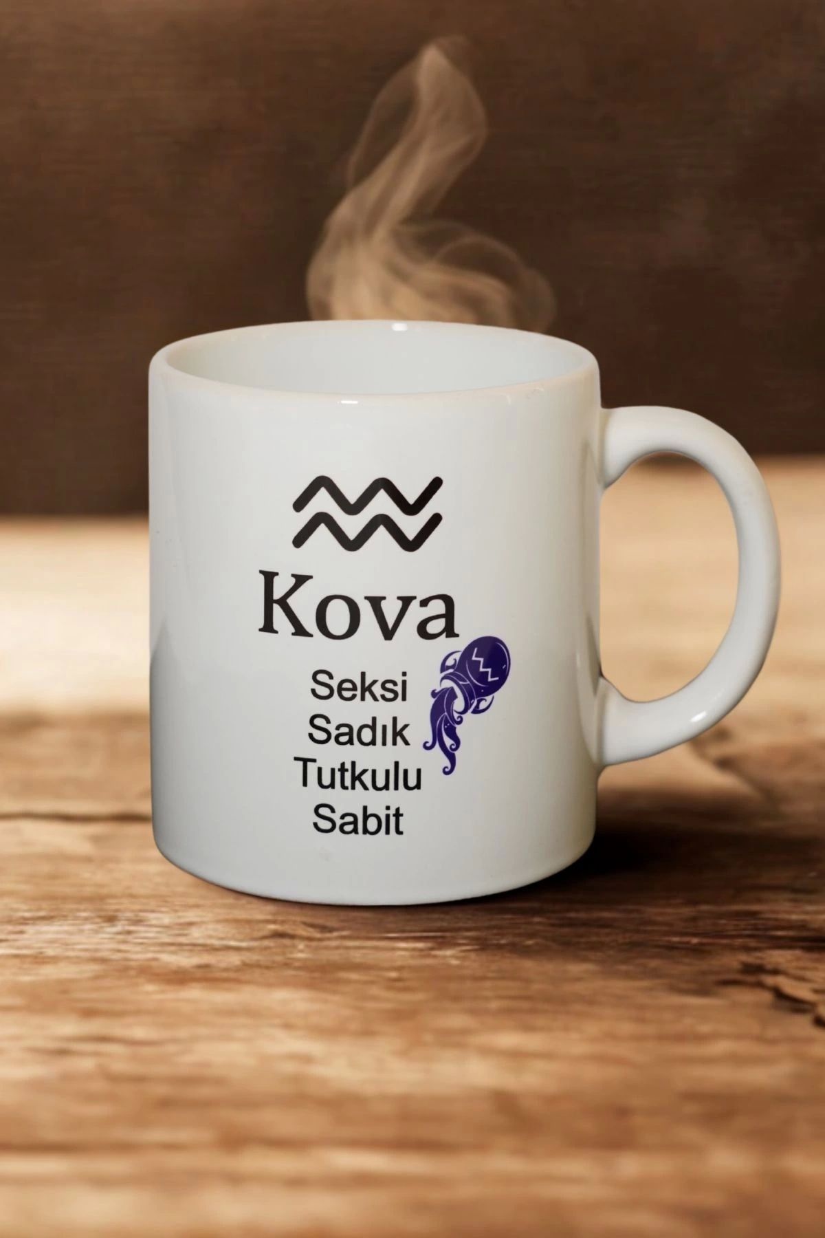 Ahinur Mutfak Kova Burcu Temalı Burç Bardağı Kupa