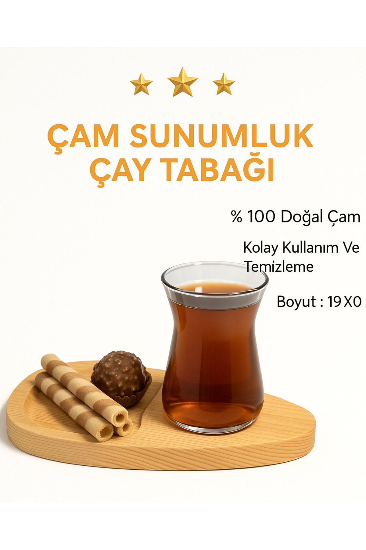 bidunyaahsap AHŞAP ÇAM ÇAY SUNUM TABAĞI