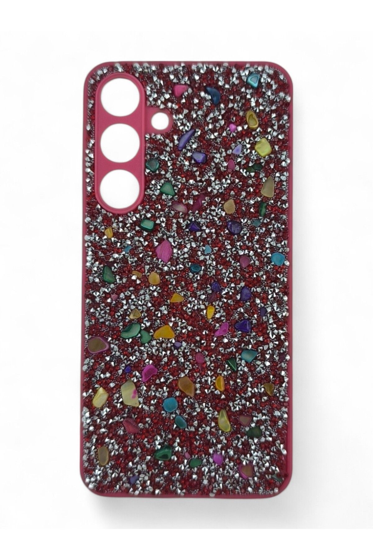 batuteknoloji Samsung Galaxy S25 Plus BatuTeknoloji Kırçıllı Milena Taşlı Silikon Kılıf