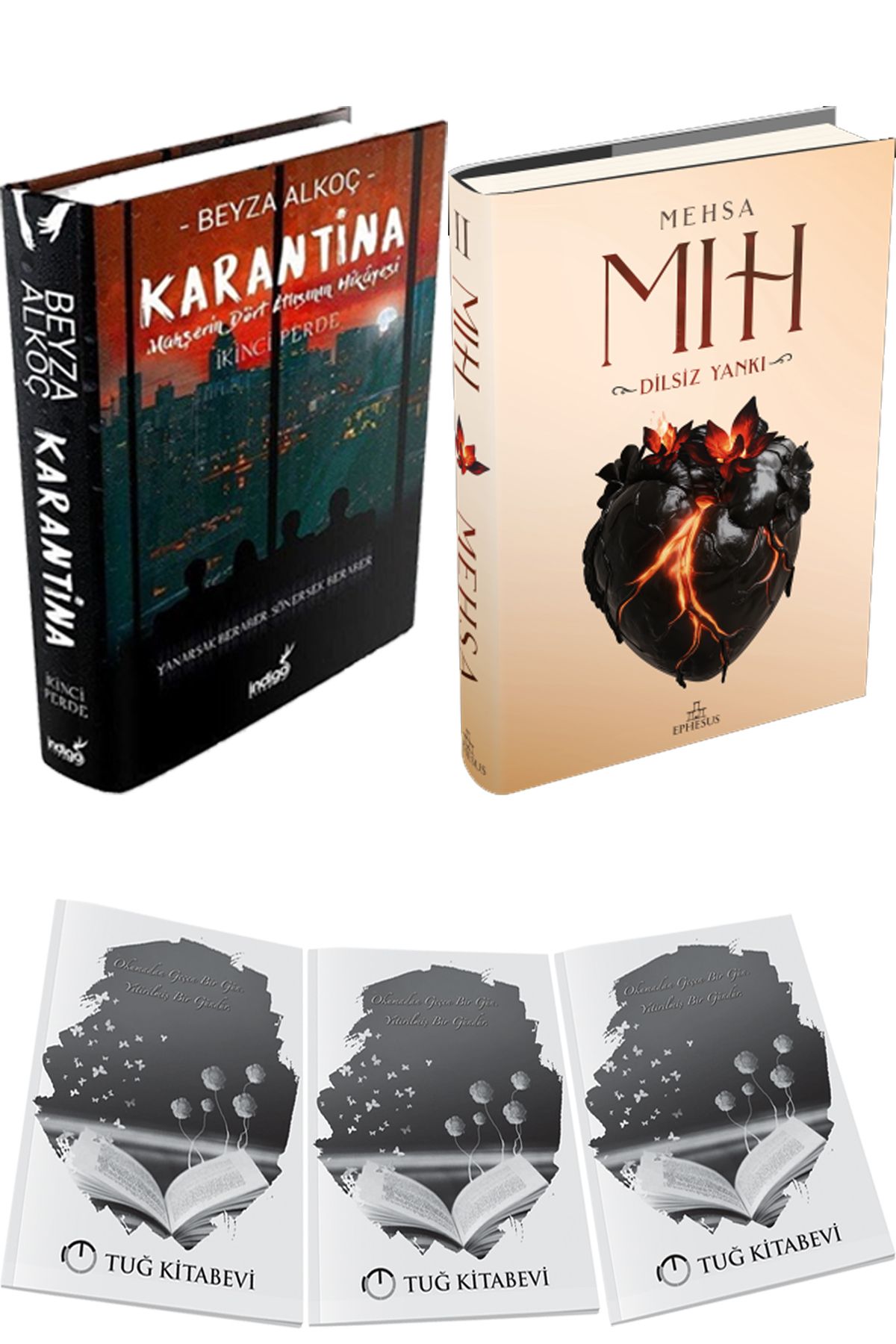 İndigo Kitap Karantina 2 Ciltli ve Mıh 2: Dilsiz Yankı Ciltli + Hediyeli