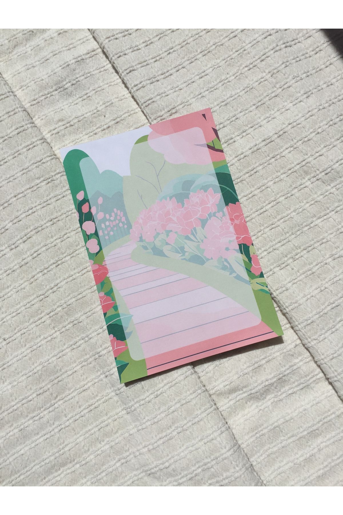 LaCerdaDesign Çiçekli Yollar Notepad,Memopad,Not Defteri