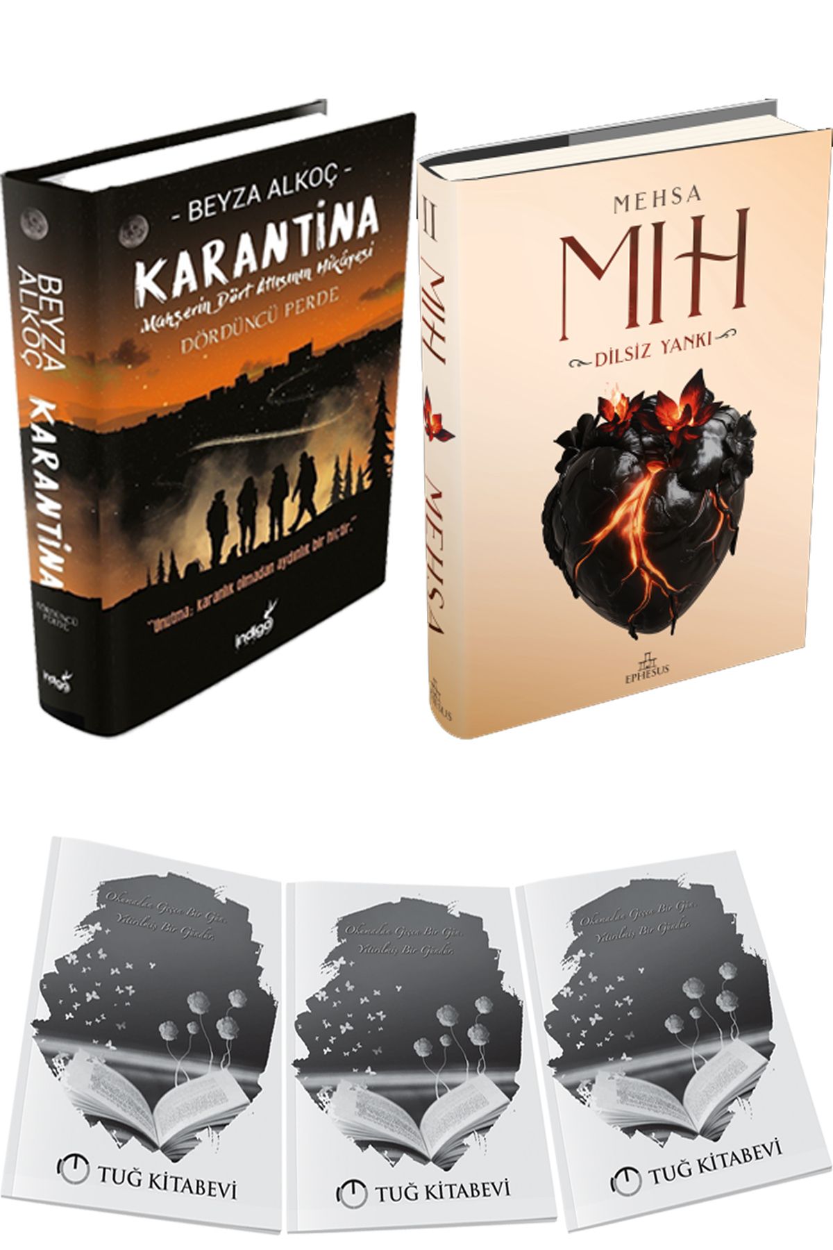İndigo Kitap Karantina 4 Ciltli ve Mıh 2: Dilsiz Yankı Ciltli + Hediyeli