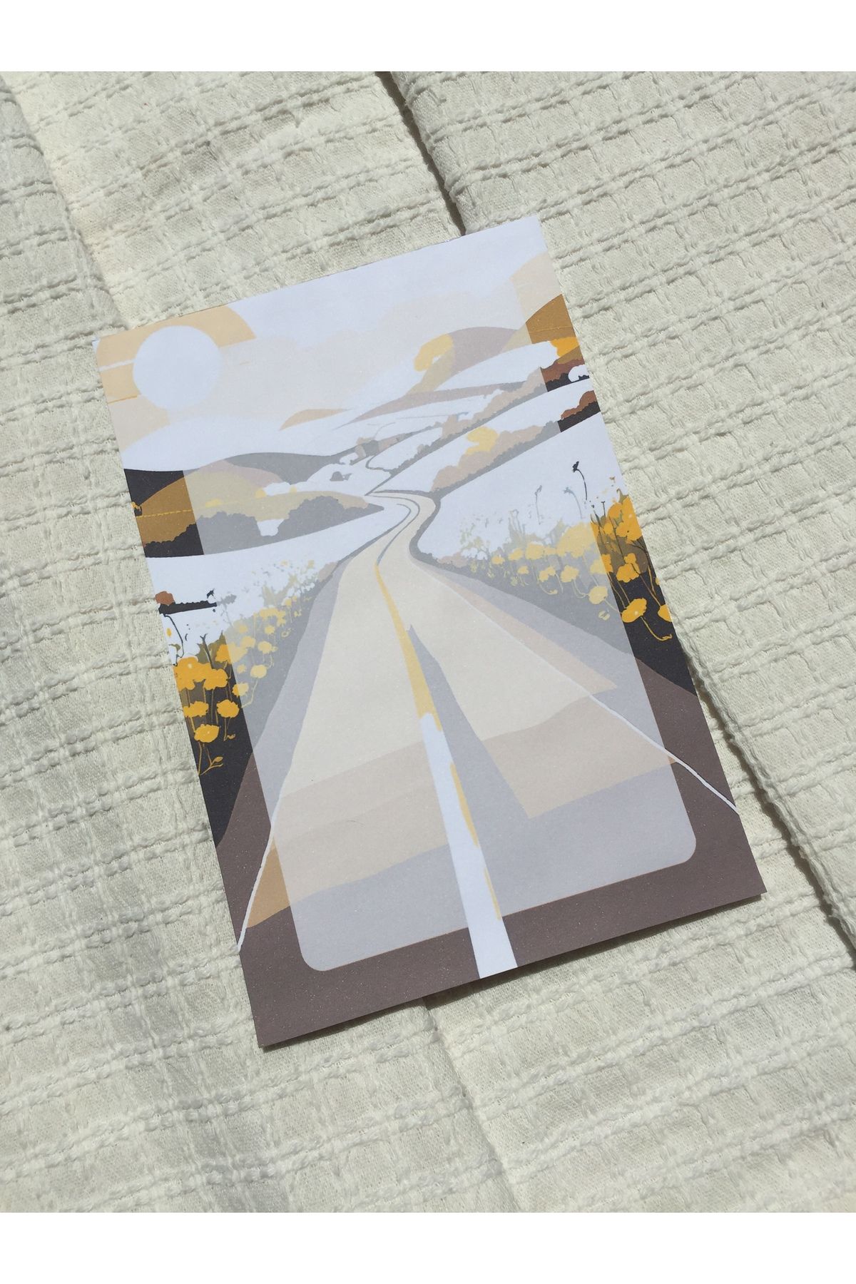 LaCerdaDesign Çiçekli Yollar Notepad,Memopad,Not Defteri