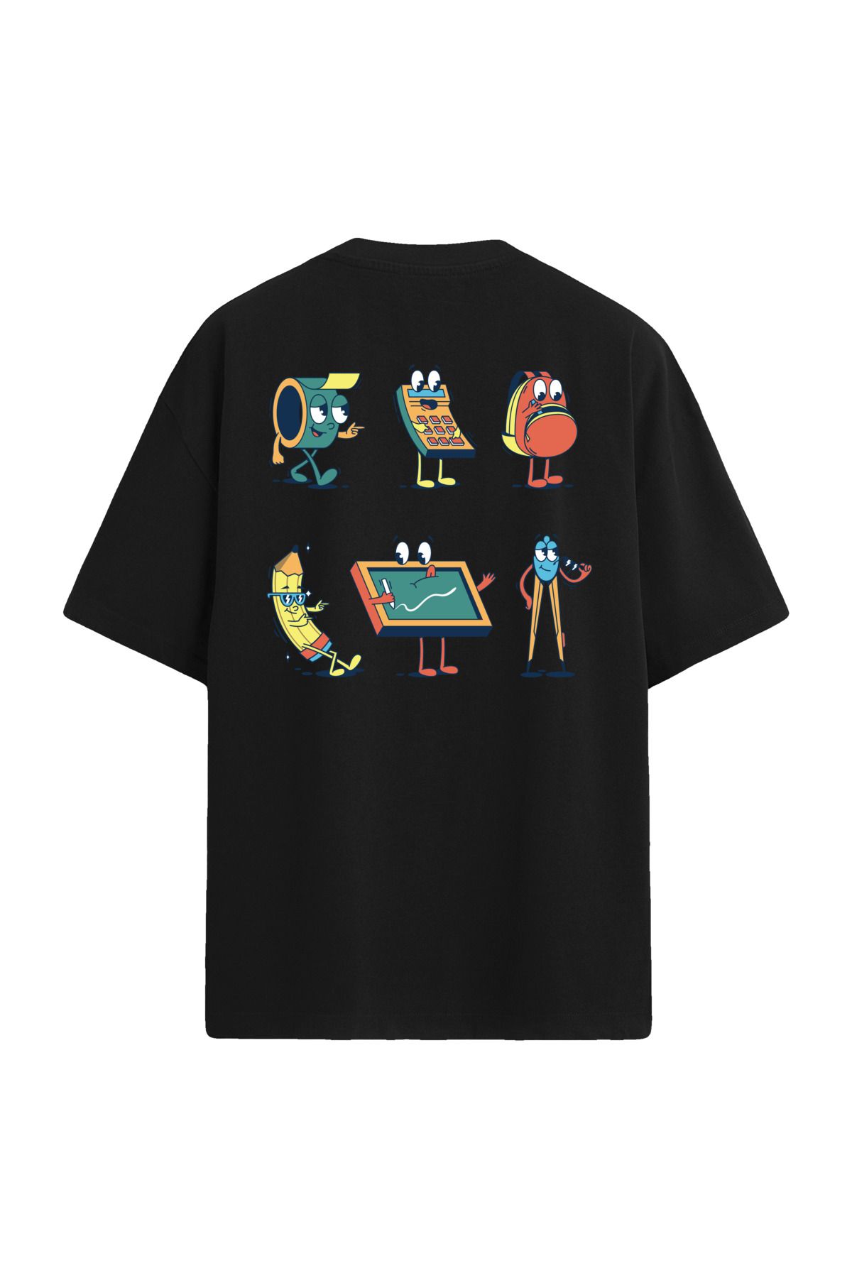 Colermi Okul Sırt Baskılı Oversize T-Shirt