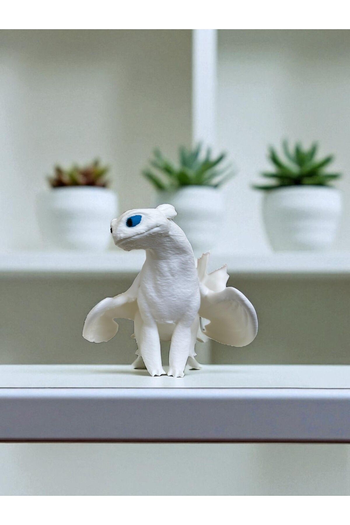 3D Dükkanı Işığın Öfkesi Light Fury - Toothless - Ejderhanı Nasıl Eğitirsin Figürü