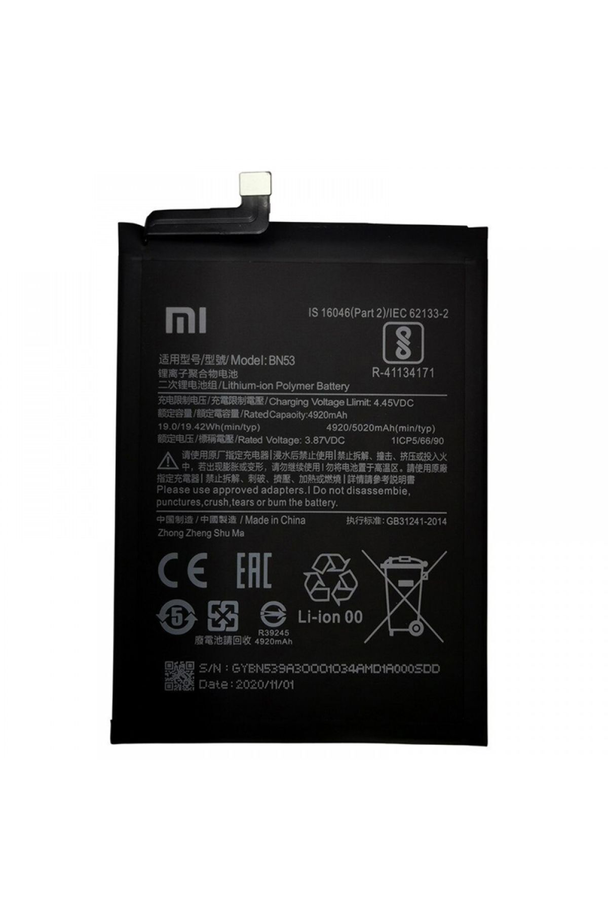 DNC TECH Xiaomi Redmi Note 9 Pro Bn53 Batarya