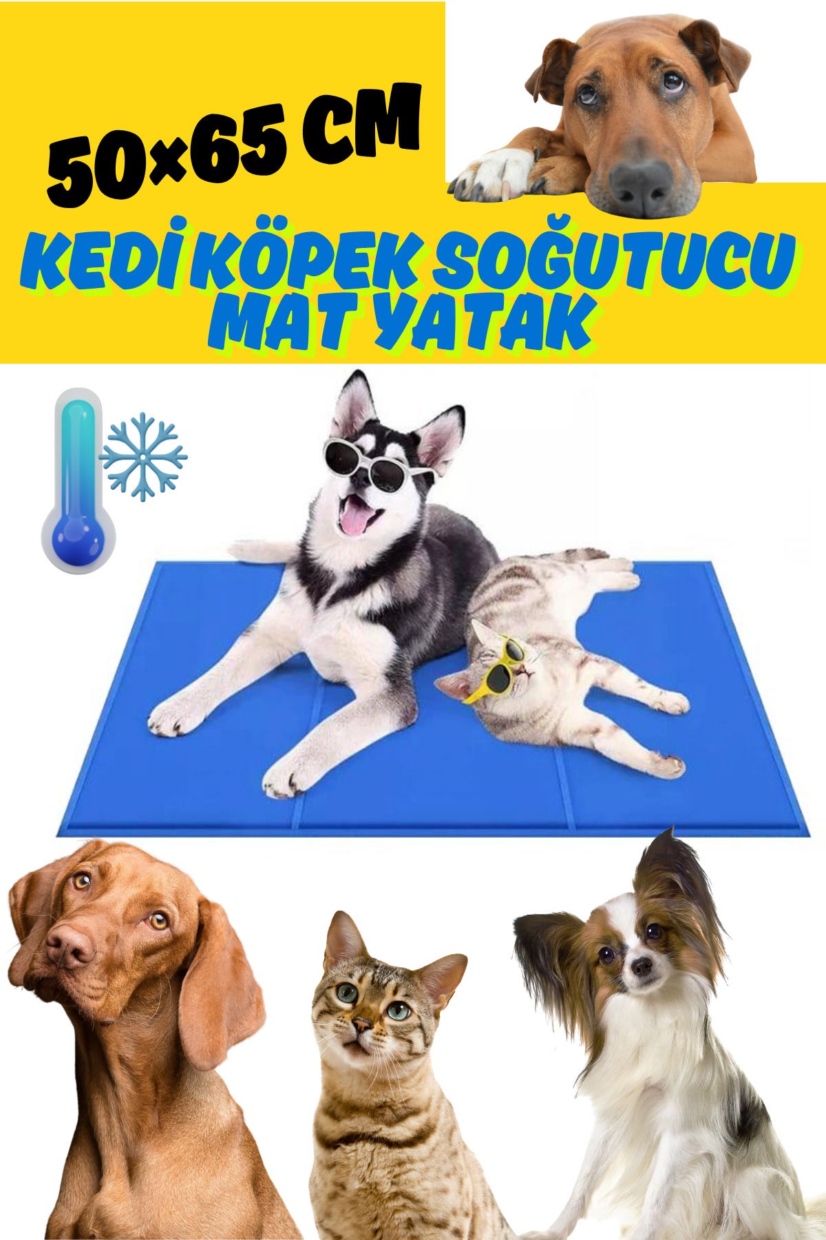 Shopura Kedi Ve Köpek Matı Soğuk Serinletici Kedi Minderi Evcil Hayvan Yatağı Uyku Matı