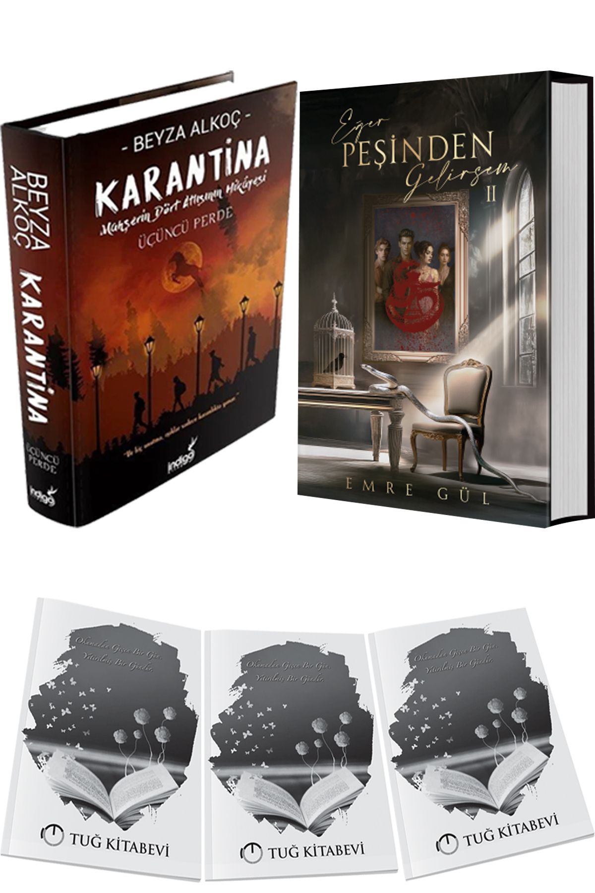 İndigo Kitap Karantina 3 Ciltli ve Eğer Peşinden Gelirsem 2 Ciltli + Hediyeli