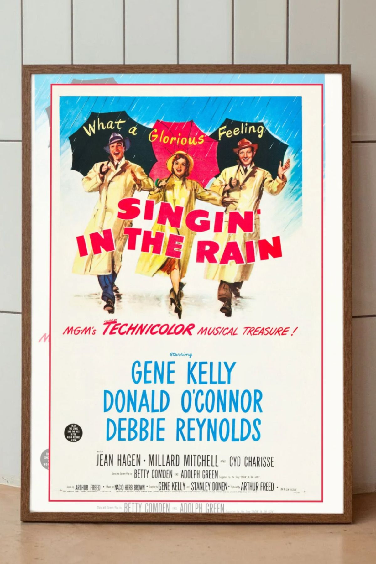 Home Çerçeveli "Singin' in the Rain (1952)" Vintage Film Afiş Tablo - Duvar Dekorasyon