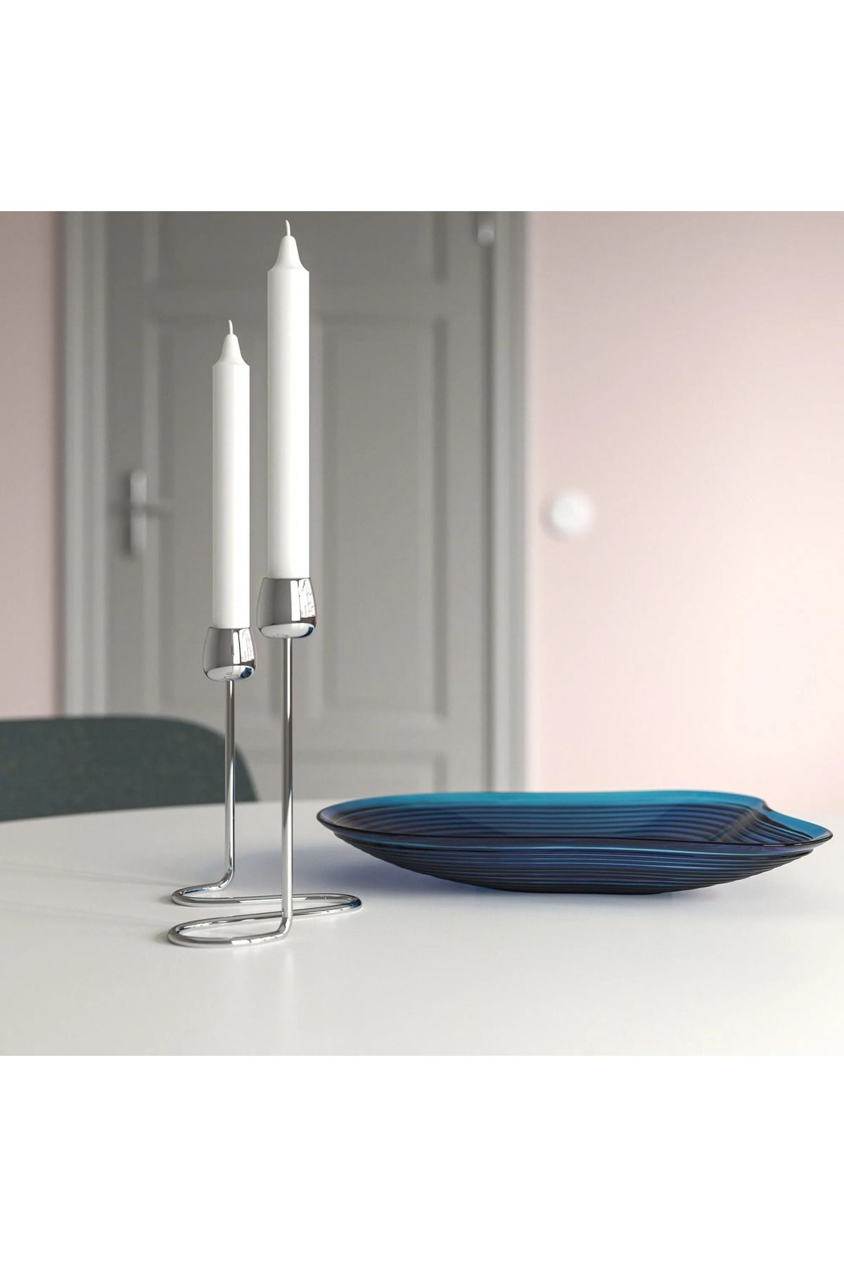 IKEA QUİCK Mumluk Paslanmaz Çelik Yükseklik: 20 Cm Uzunluk: 16.5 Cm Genişlik: 13 Cm
