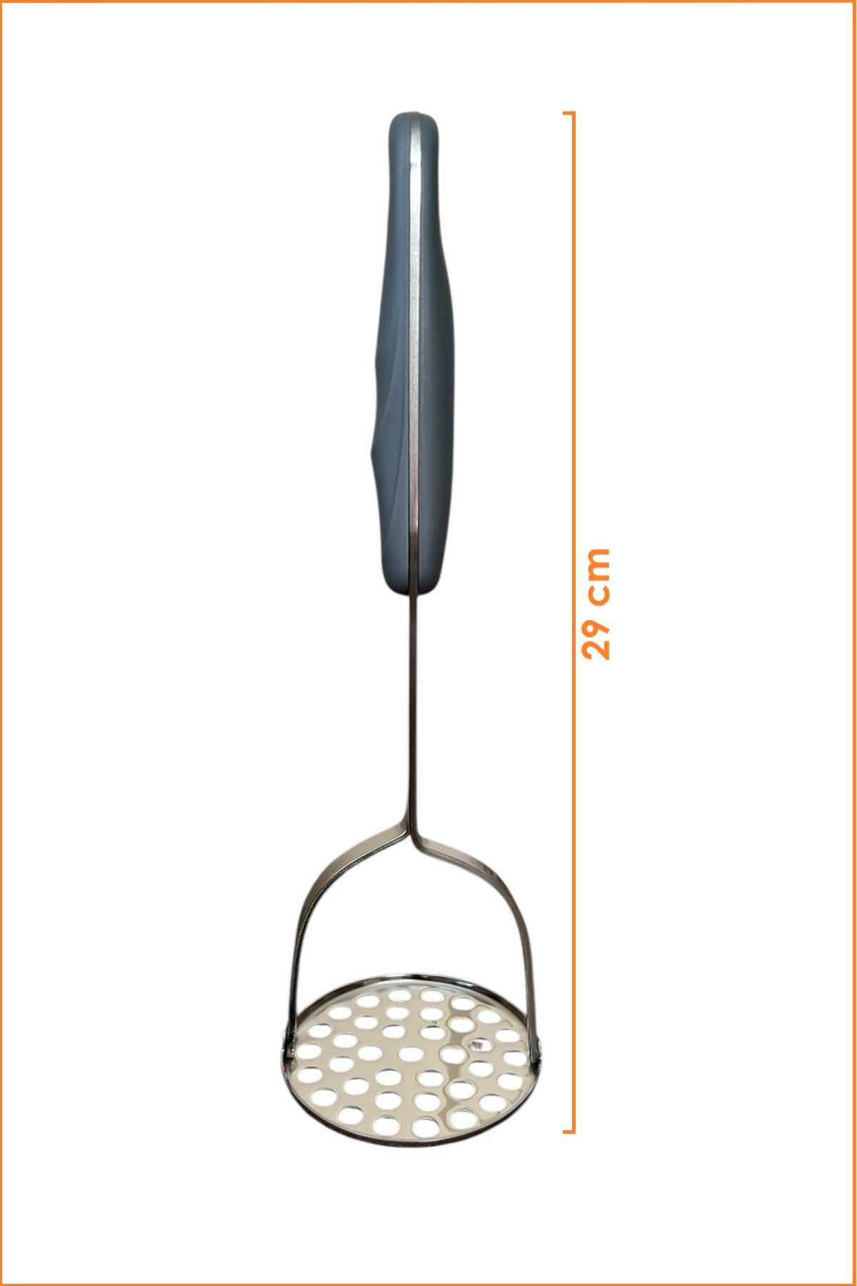 EZMK EV GEREÇLERİ Paslanmaz Çelik Patates Ezici, Domates Ezici, 29 cm, 1 adet