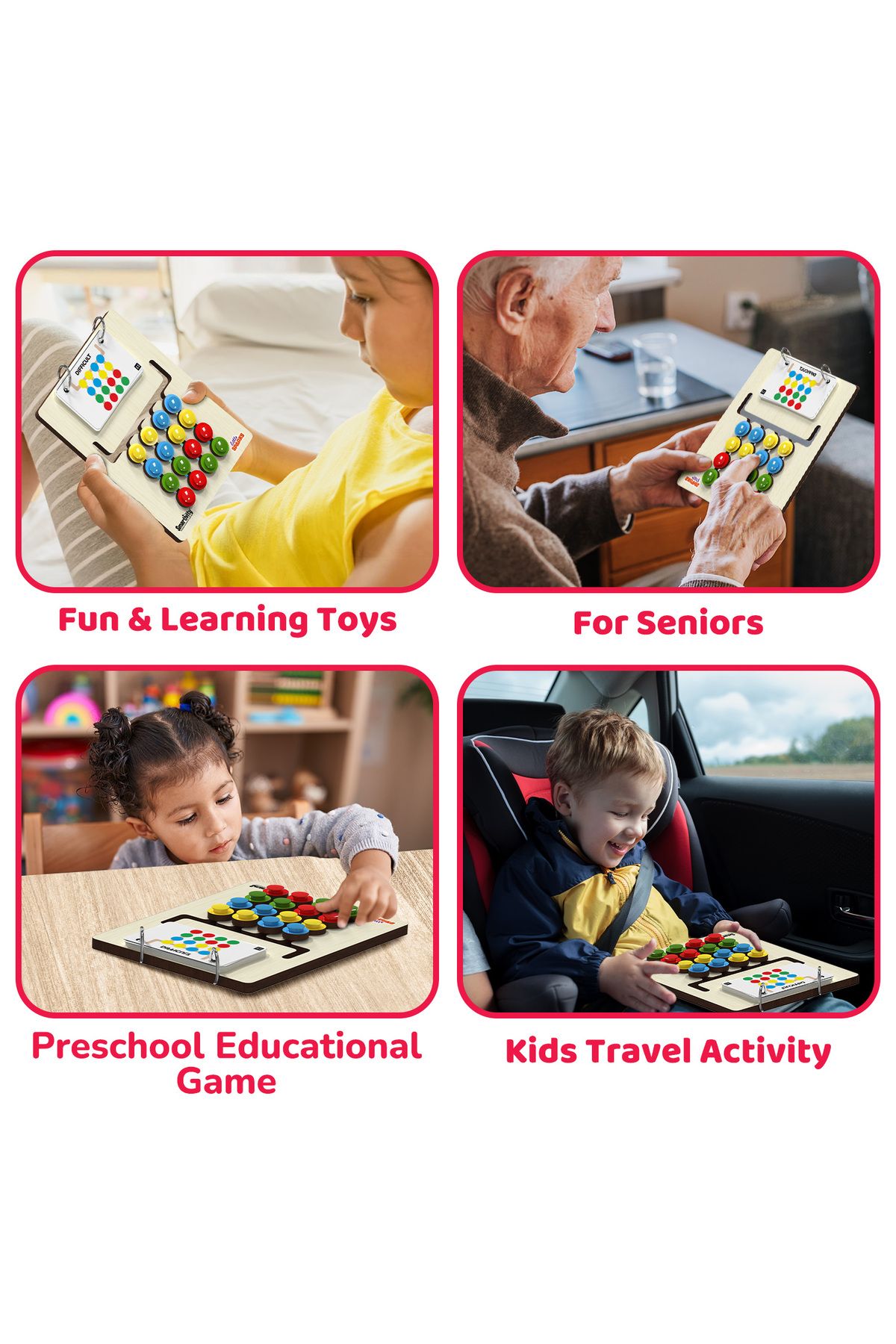 Smartivity-Kids Montessori Slide Puzzle Game IColor & Pattern Matching Learning Toys for Kids 6