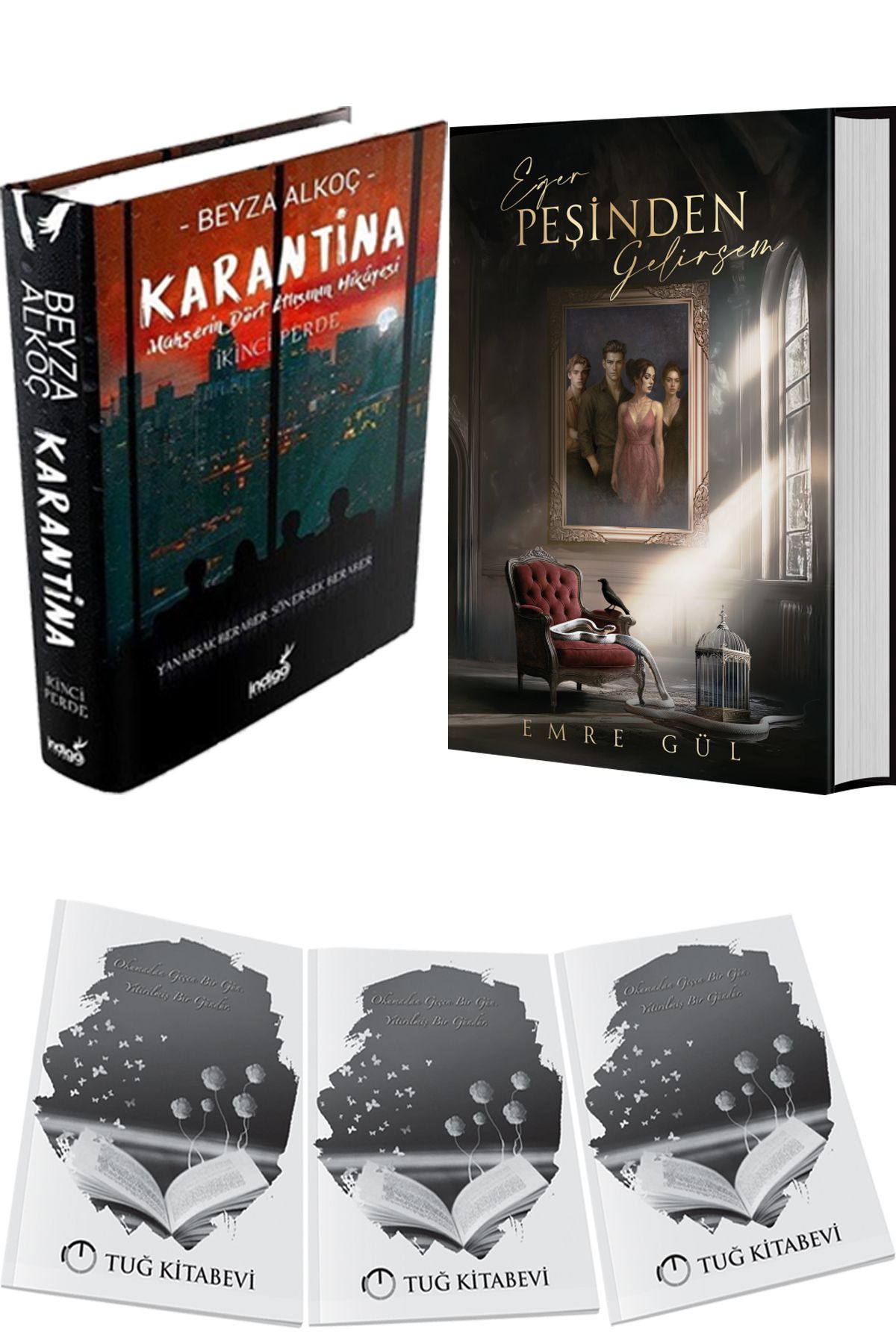 İndigo Kitap Karantina 2 Ciltli ve Eğer Peşinden Gelirsem 1 Ciltli + Hediyeli