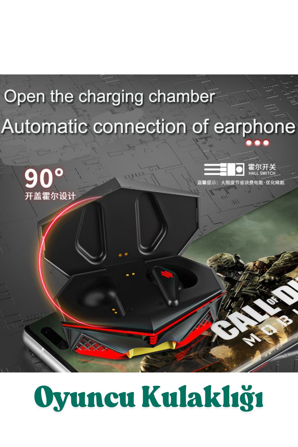 BellaThec RGB Işıklı K98 Kablosuz Bluetooth Oyuncu Kulaklığı Mikrofonlu iOS Android Destekli