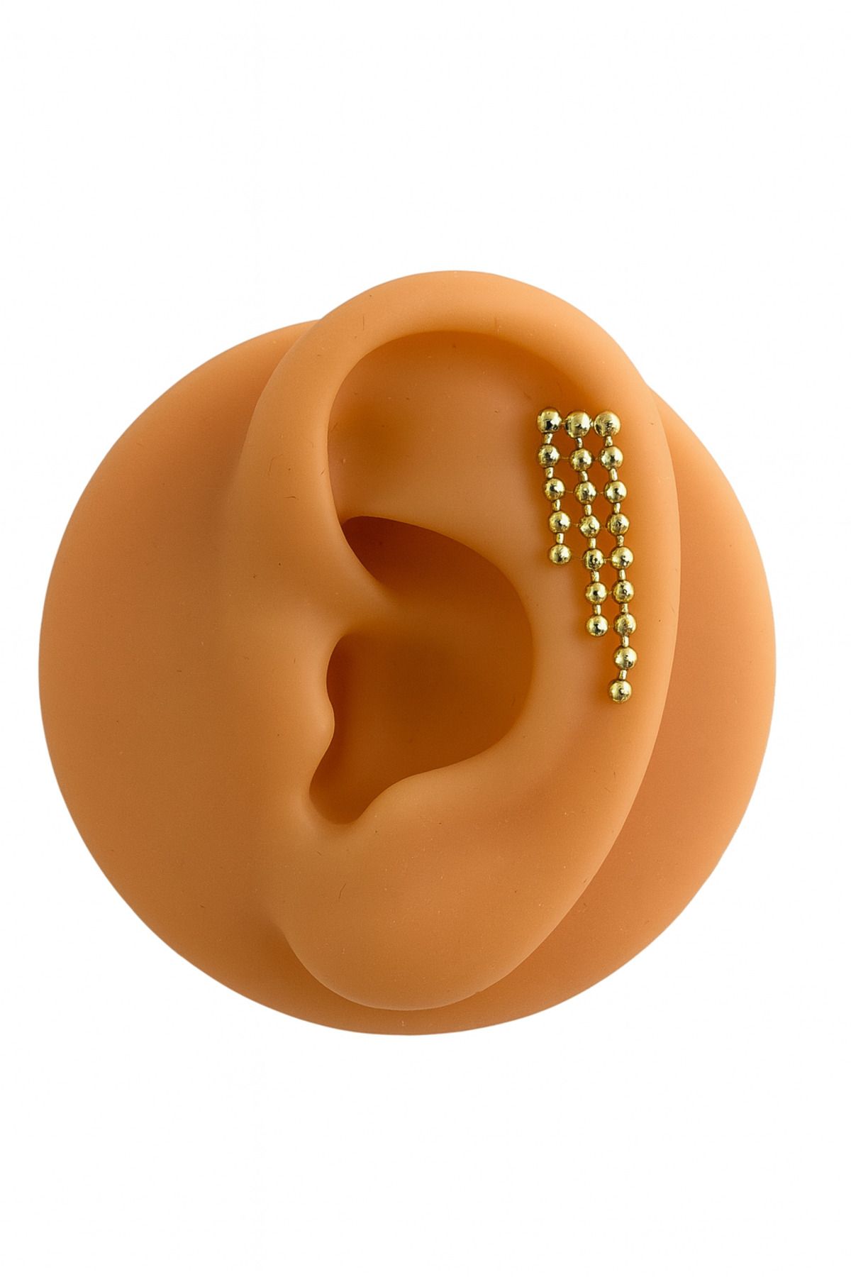 Siminkari 925 Ayar Gümüş Sallantılı Topçuklu Piercing Helix Tragus