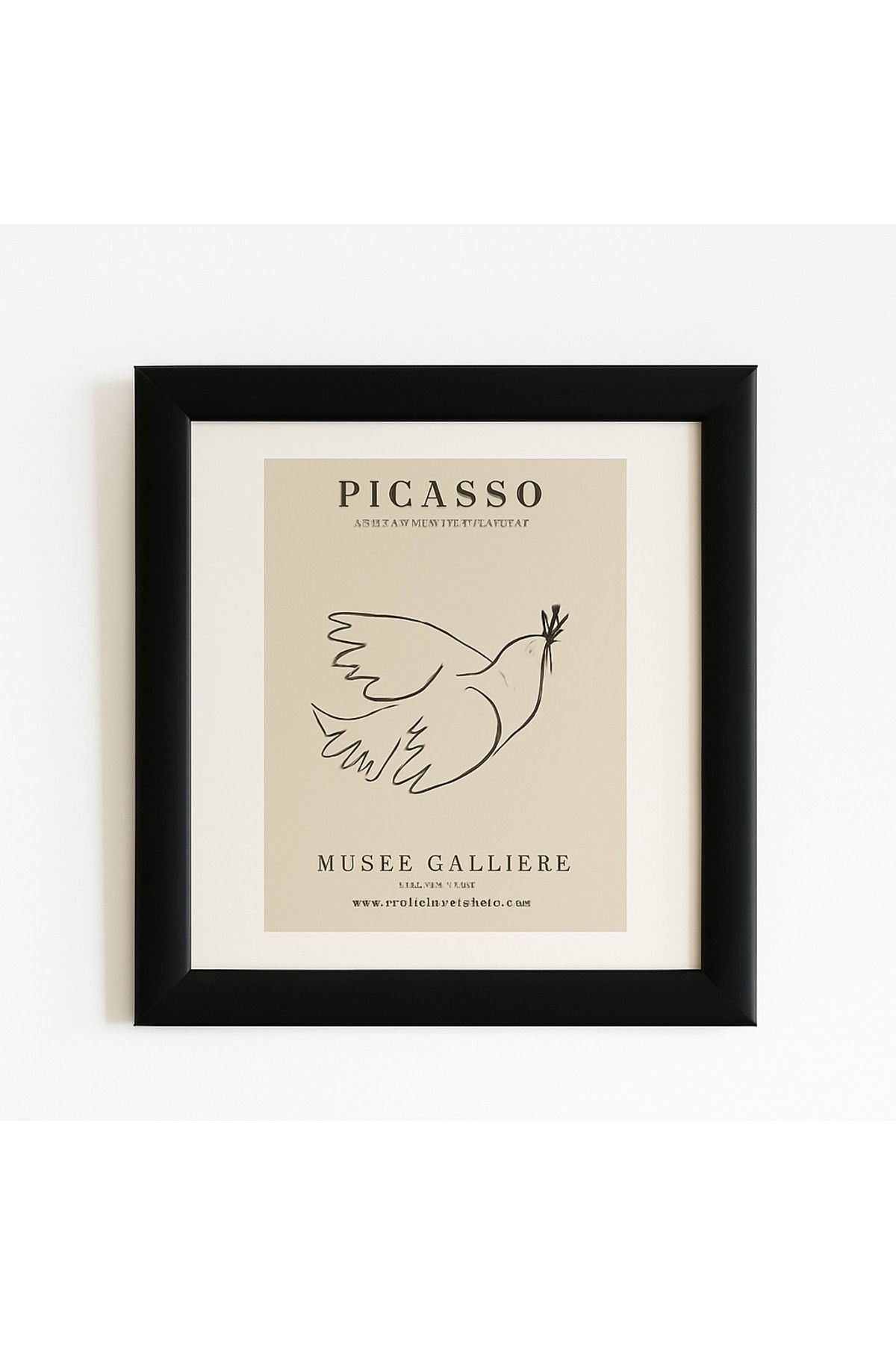 İzmir Sanat Picasso Temalı Siyah Çerçeveli Tablo