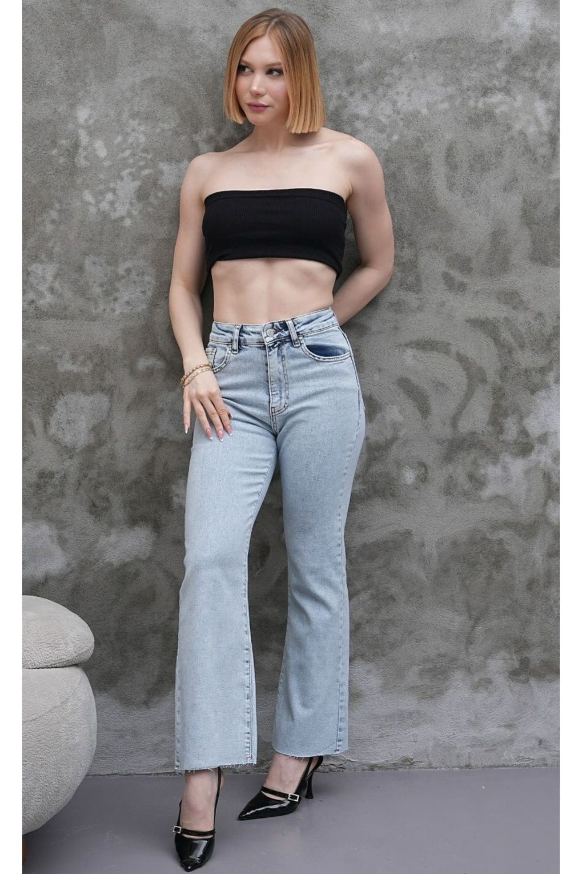 Rich Star Paça Kesimli Bol Paça Jeans
