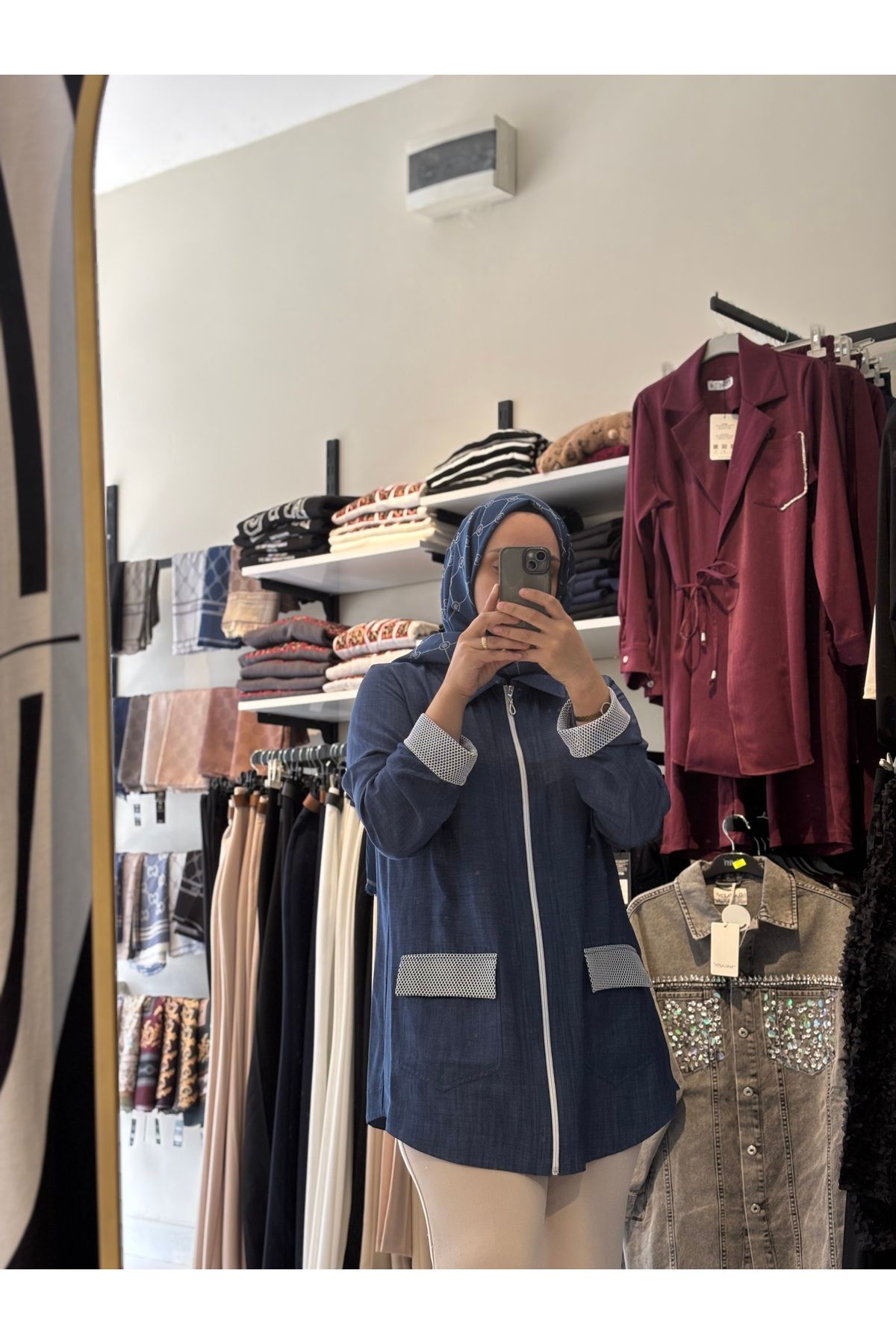 Butik Fermuarlı Ceket Gömlek