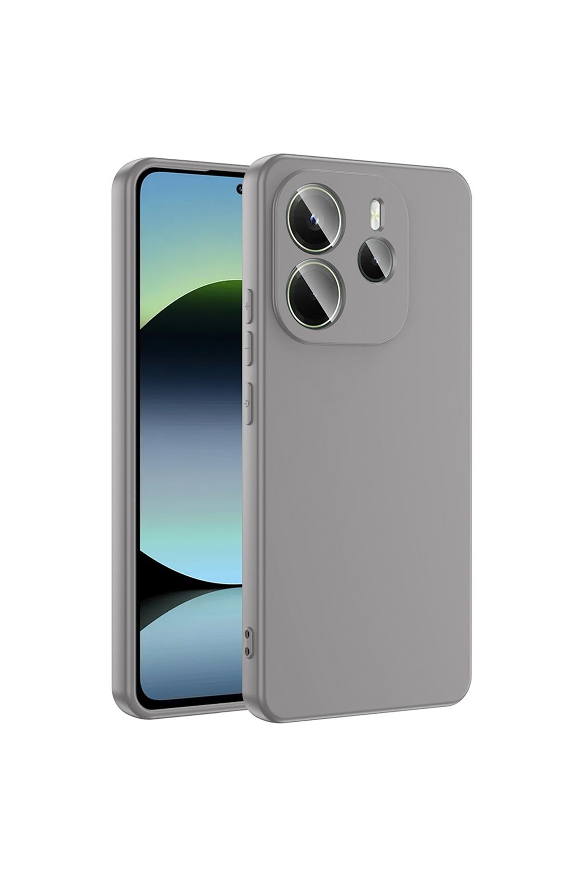 ErkMobile Xiaomi Redmi Note 14 4G Titanyum Gri Arka Kapak Silikon Kılıf