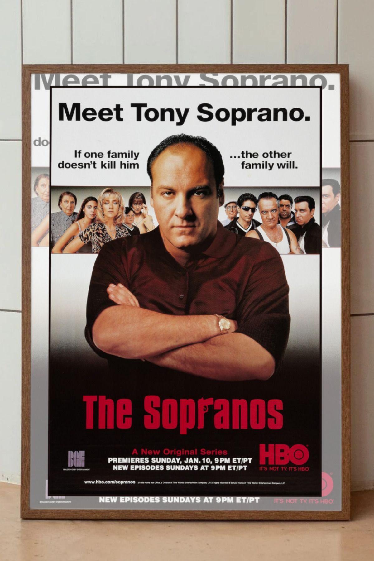 Home Çerçeveli "The Sopranos (1999–2007)" Dizi Afiş Tablo