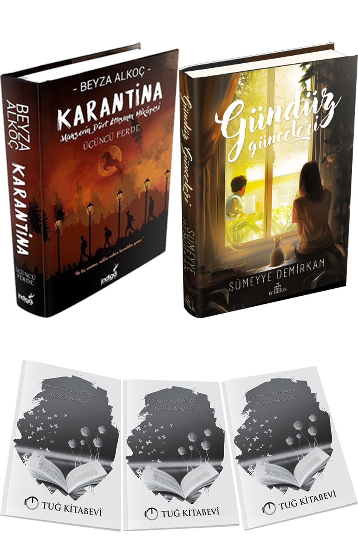 İndigo Kitap Karantina 3 Ciltli ve Gündüz Günceleri Ciltli + Hediyeli