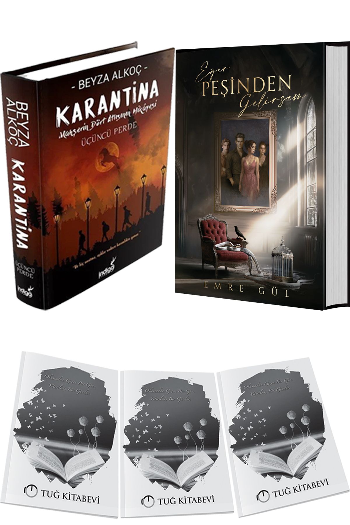İndigo Kitap Karantina 3 Ciltli ve Eğer Peşinden Gelirsem 1 Ciltli + Hediyeli