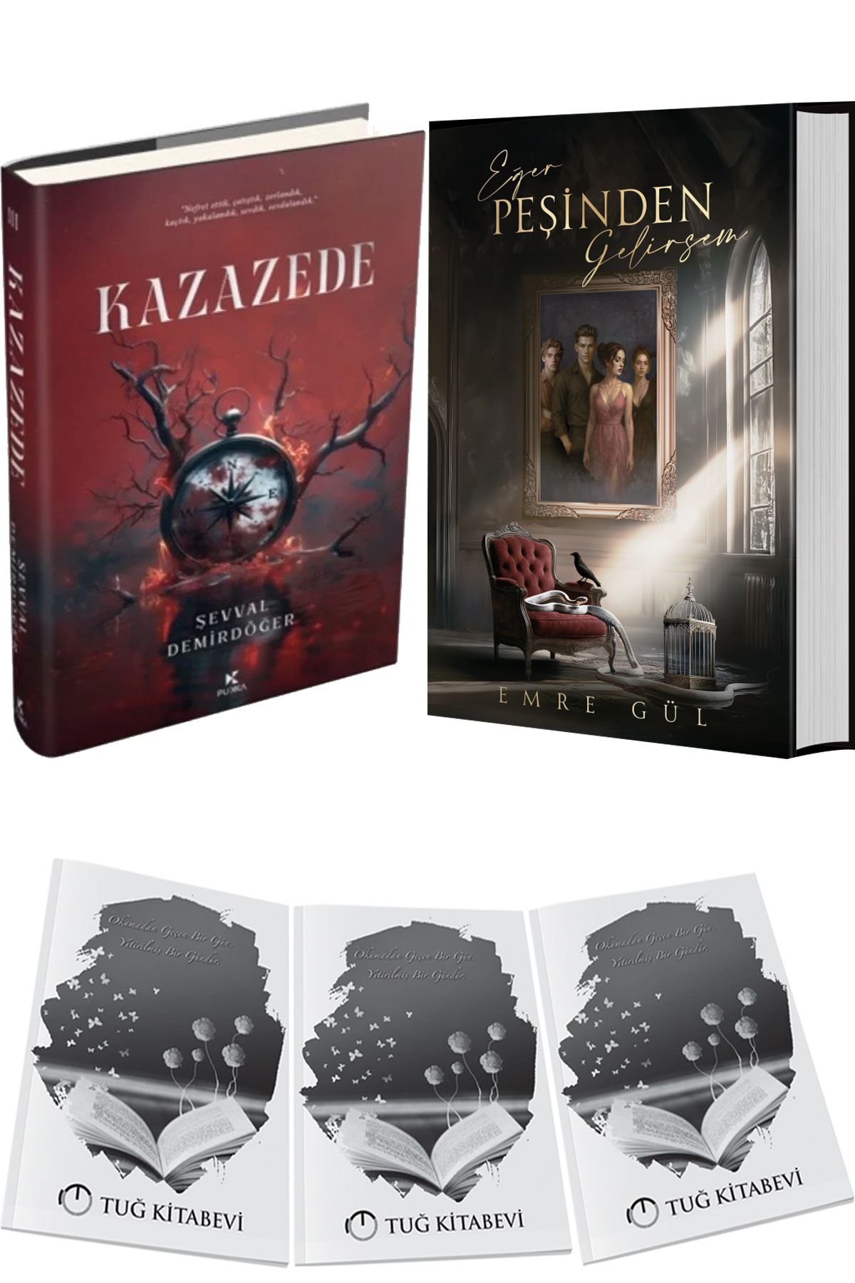 Pukka yayınları Kazazede 3 Ciltli ve Eğer Peşinden Gelirsem 1 Ciltli + Hediyeli