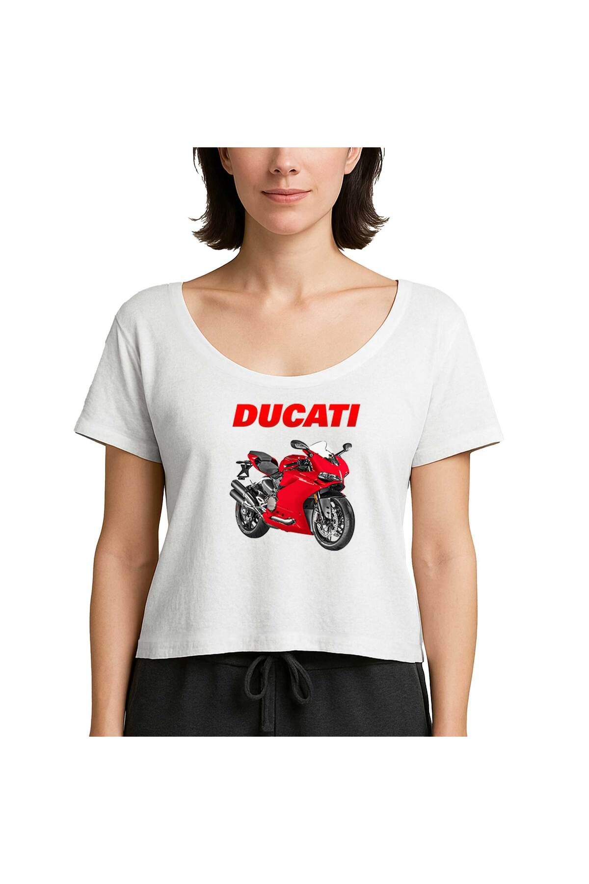 Z zepplin Ducati 959 Beyaz Kadın Tişört