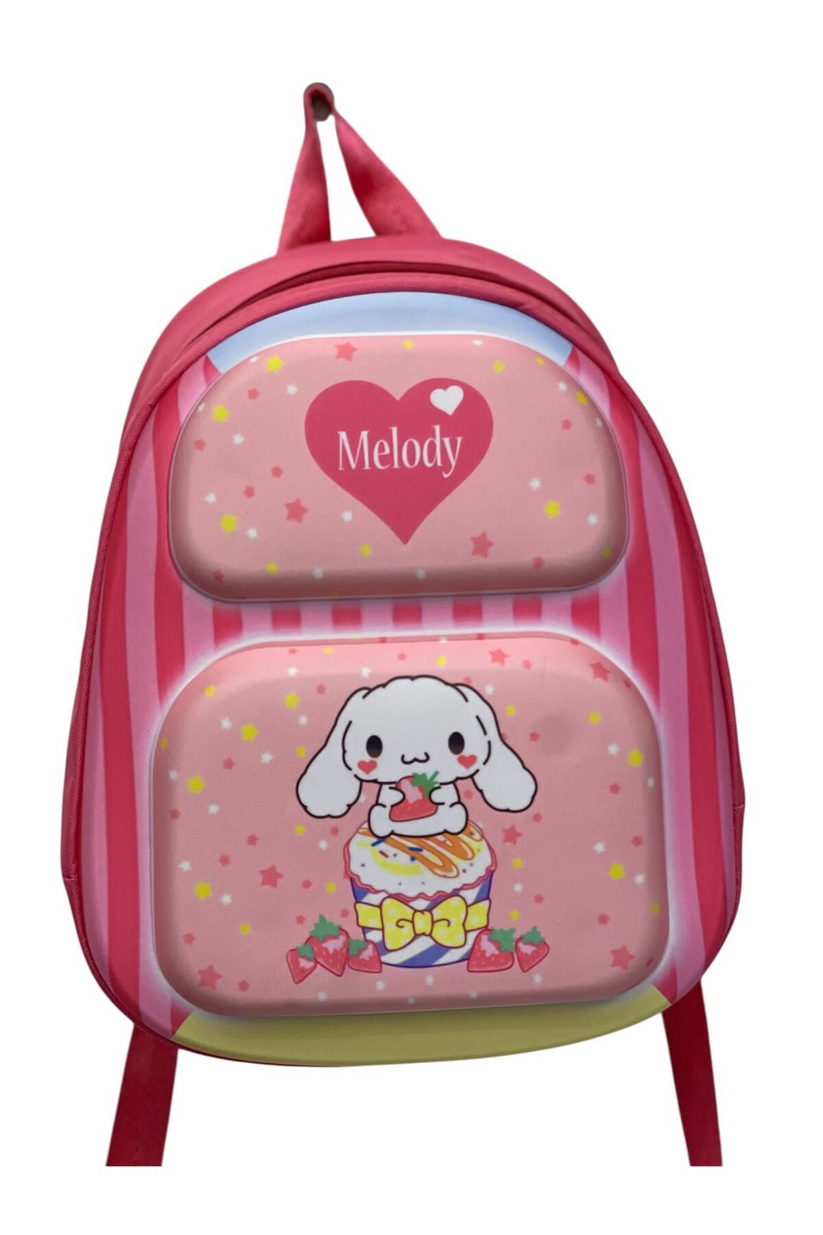 mim bebe Melodi 3d Kabartmalı Anaokulu Kreş Ve Günlük Kullanım Çantası Sırt Çantası