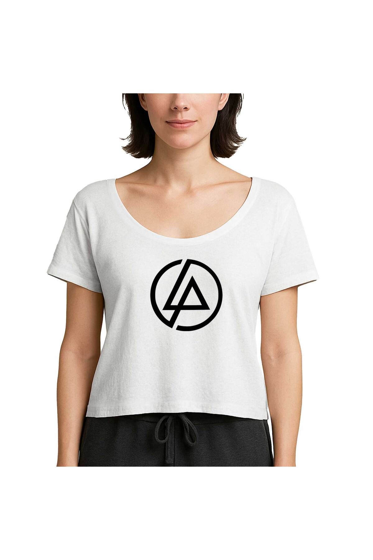 Z zepplin Linkin Park Classic Logo Beyaz Kadın Tişört