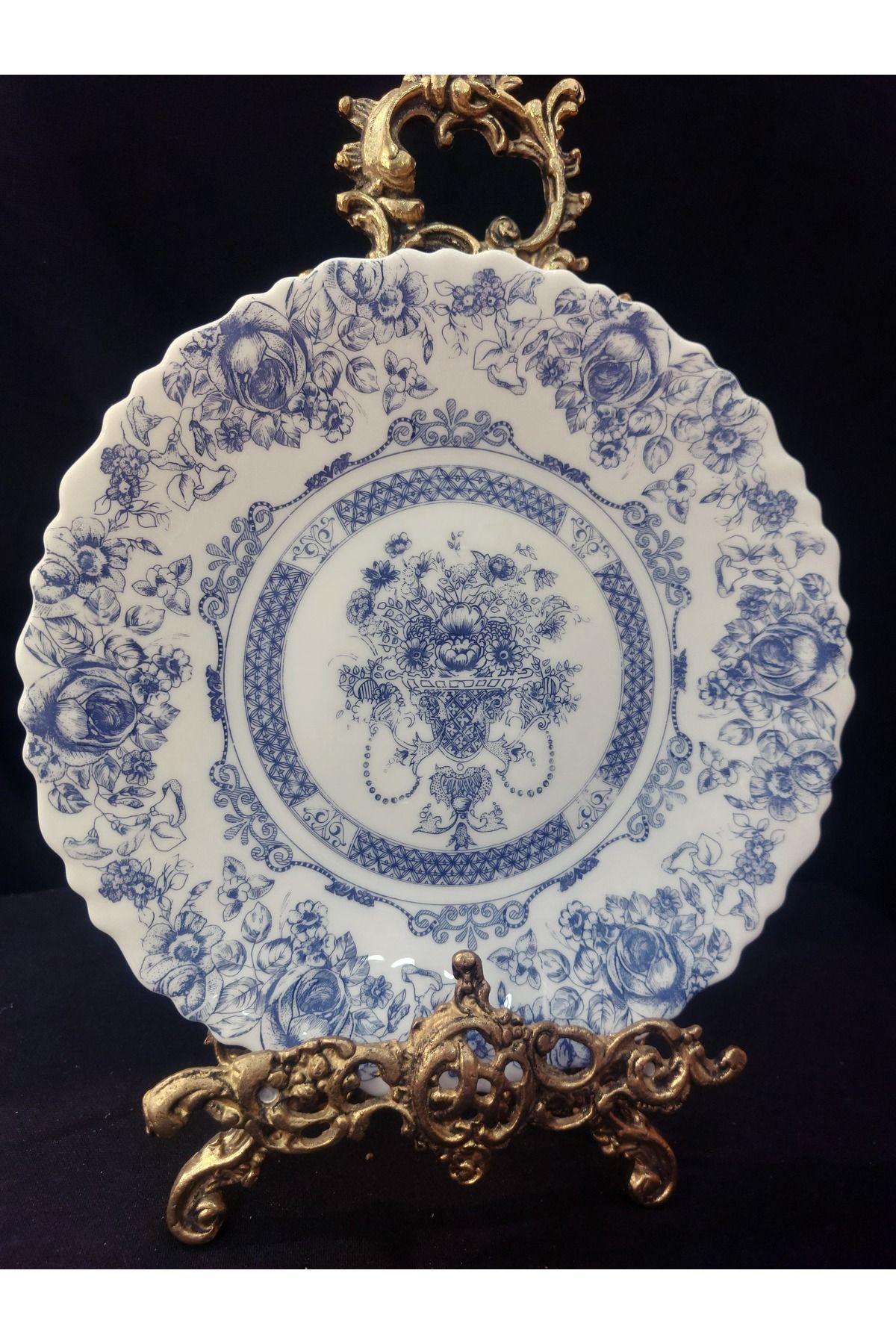 Dedemin Antikaları Antika Vintage Fransız Arcopal Dekoratif Tabak